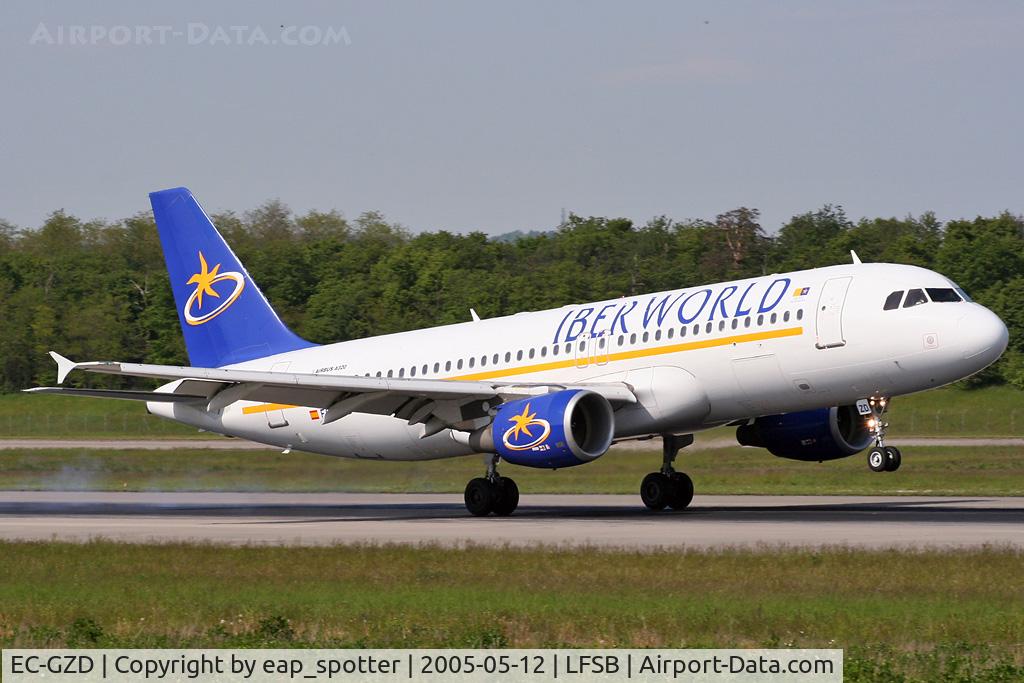 EC-GZD, 1998 Airbus A320-214 C/N 0879, landing on rwy 16
