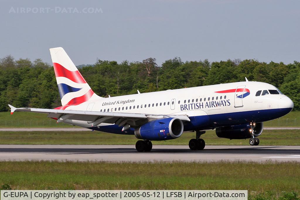 G-EUPA, 1999 Airbus A319-131 C/N 1082, arriving from LHR