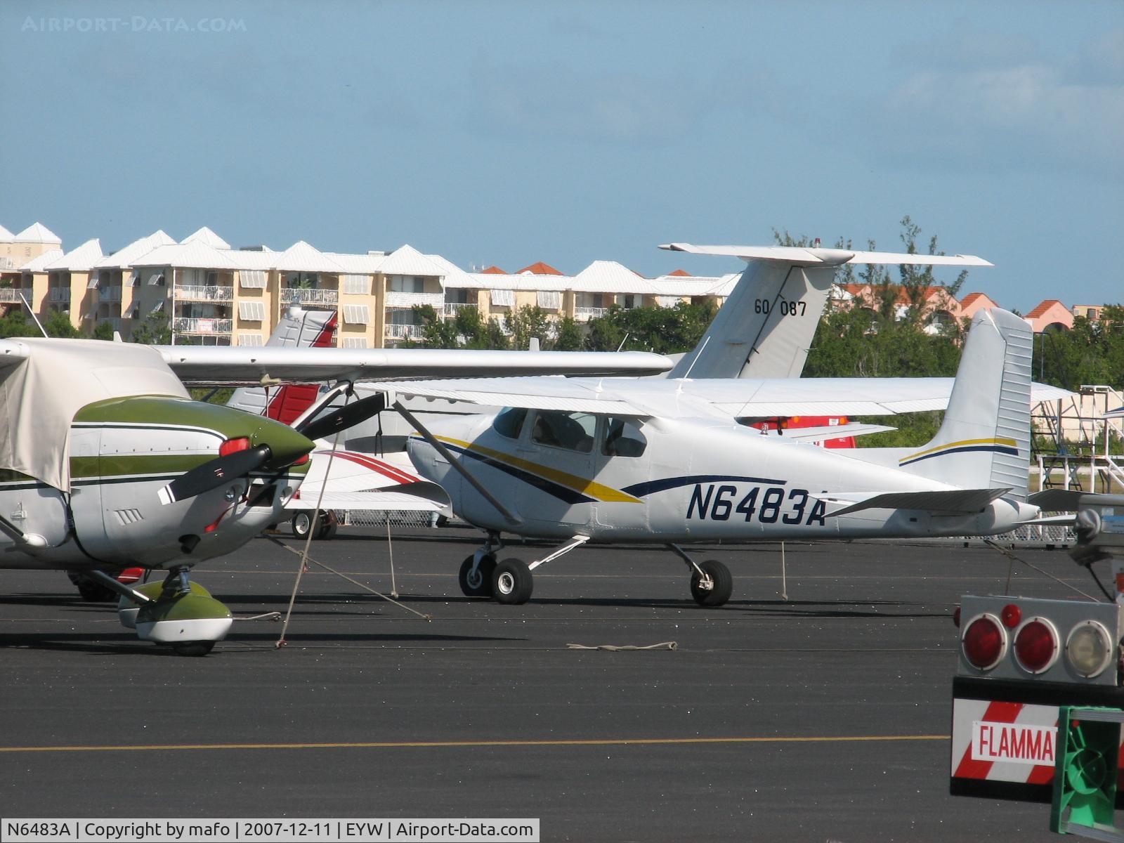 N6483A, 1956 Cessna 182 Skylane C/N 33283, Just standing at Key West international