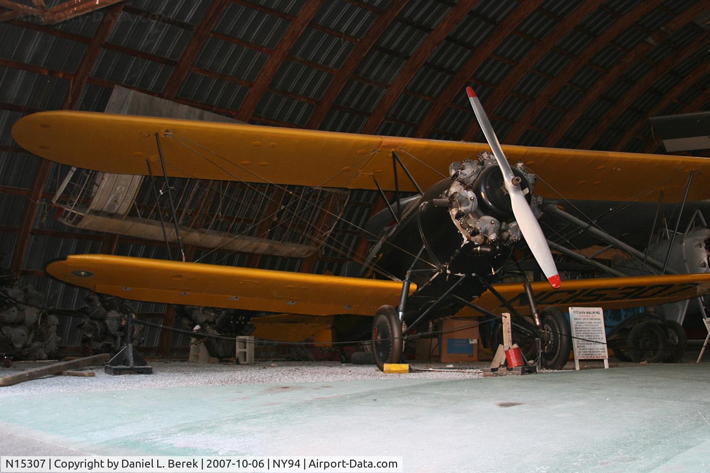 N15307, 1935 Pitcairn PA-6 Super Mailwing C/N 159, Though no longer flying, this Depression-era civilian biplane still graces the collection at Rhinebeck Aerodrome.