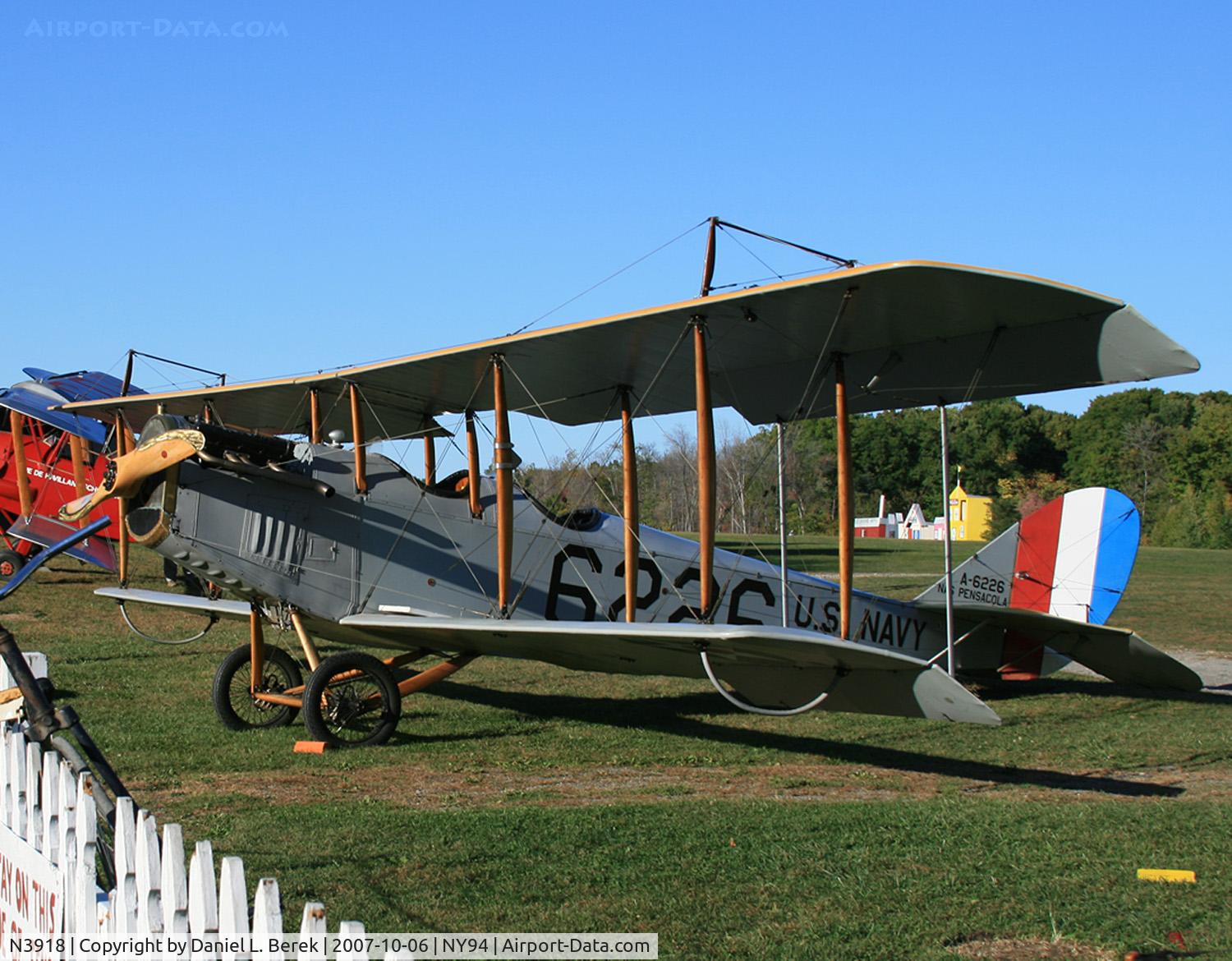 N3918, 1919 Curtiss JN-4H Jenny C/N 3919, Rhinebeck's Jenny takes a rest after performing.