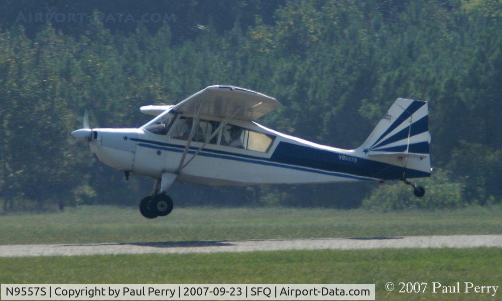 N9557S, 1965 Champion 7ECA Citabria C/N 371, Gongerly lifting off