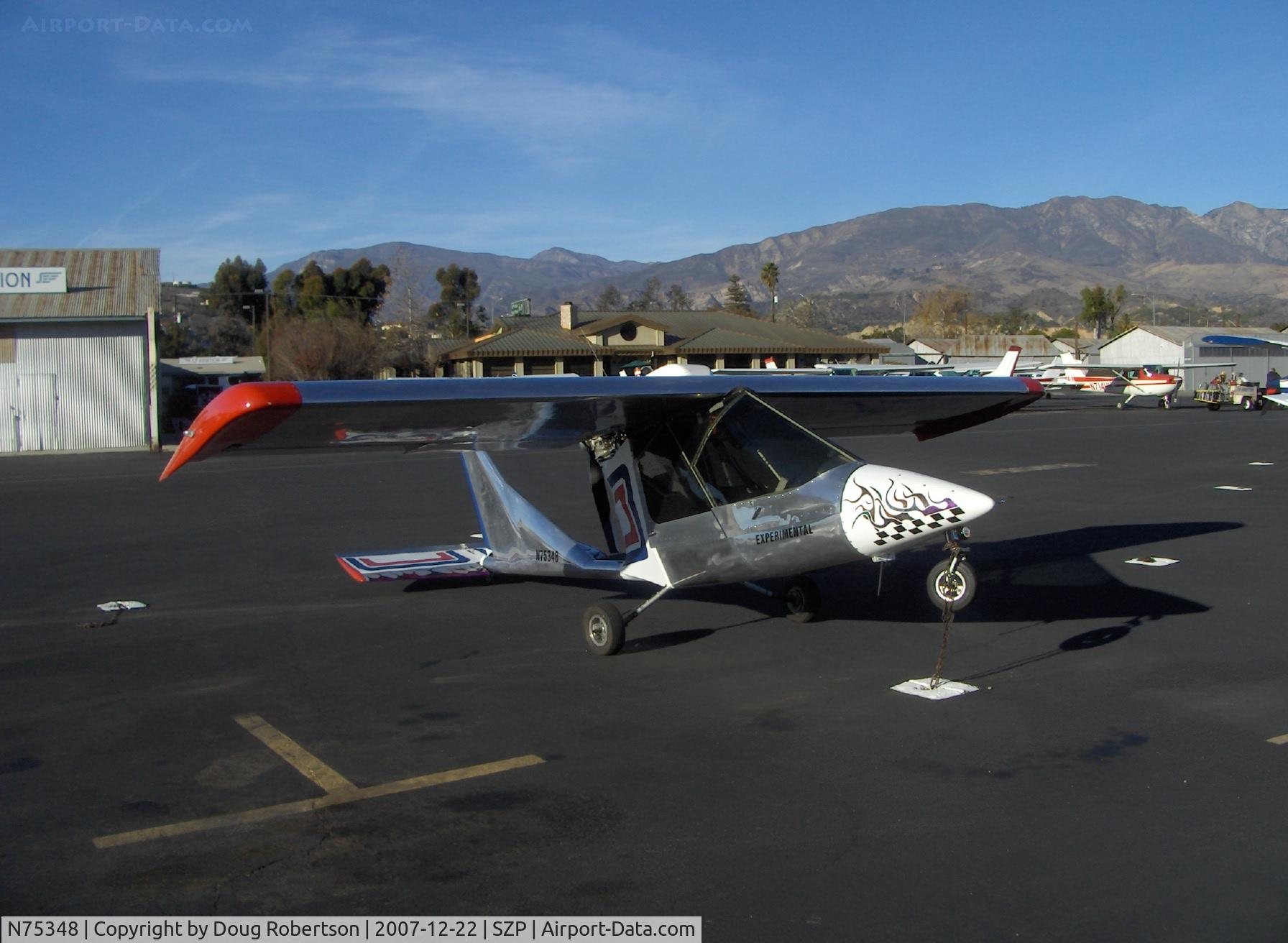 N75348, Titan Tornado C/N T97503COHK0251, 2007 Galeana TITAN TORNADO, unknown Rotax with tri-blade pusher prop, E drive reduction gear, single place Experimental class all metal Ultralight, conventional tri-gear on tailwheel rest