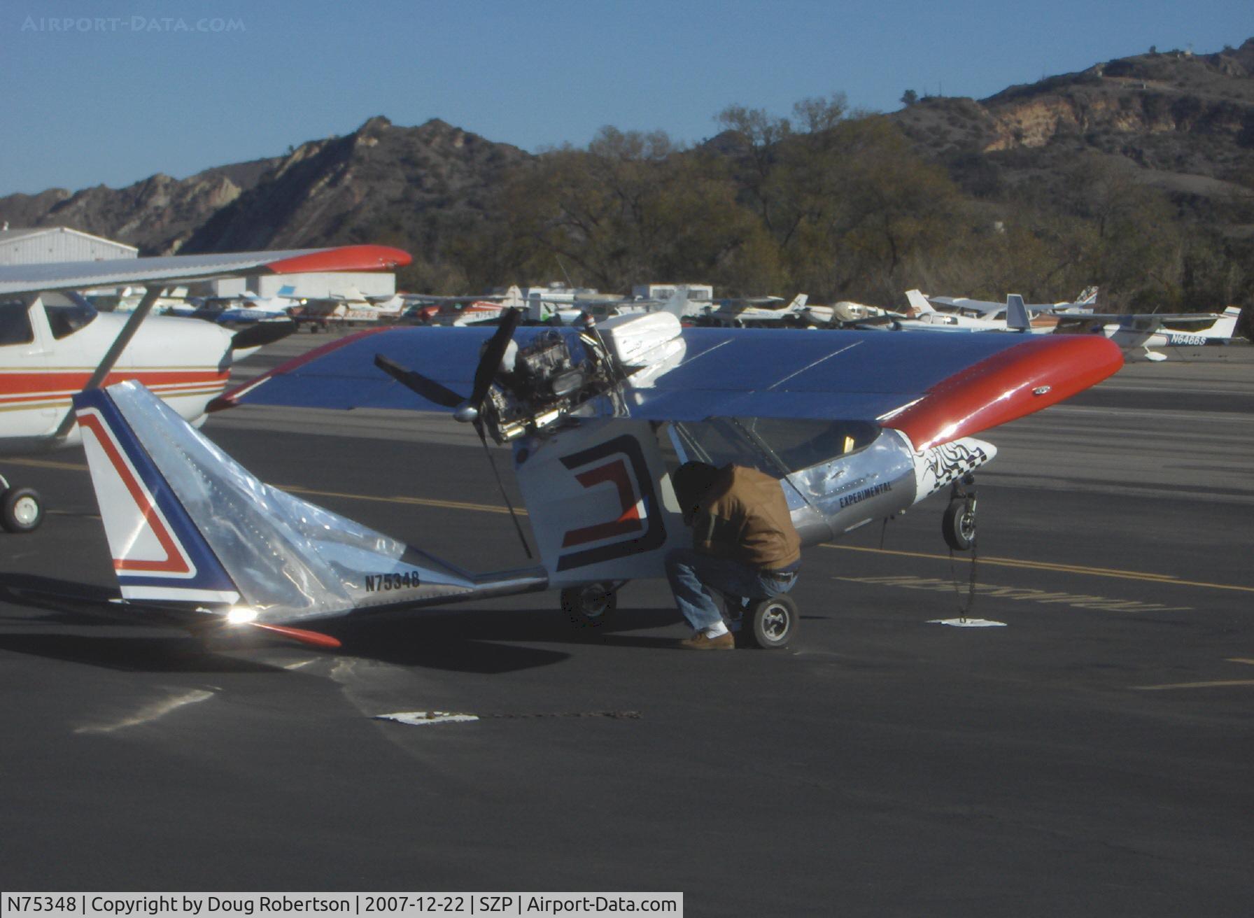 N75348, Titan Tornado C/N T97503COHK0251, 2007 Galeana TITAN TORNADO, unknown Rotax with tri-blade pusher prop, E drive reduction gear, single place Experimental class all metal Ultralight, conventional tri-gear on tailwheel rest