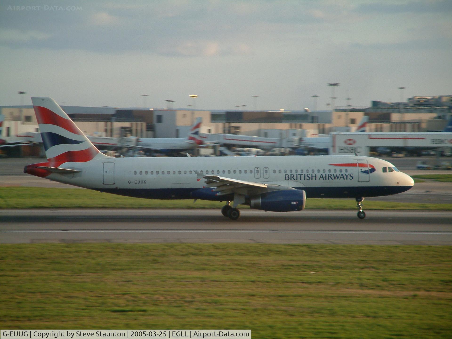 G-EUUG, 2002 Airbus A320-232 C/N 1829, Taken at Heathrow Airport March 2005