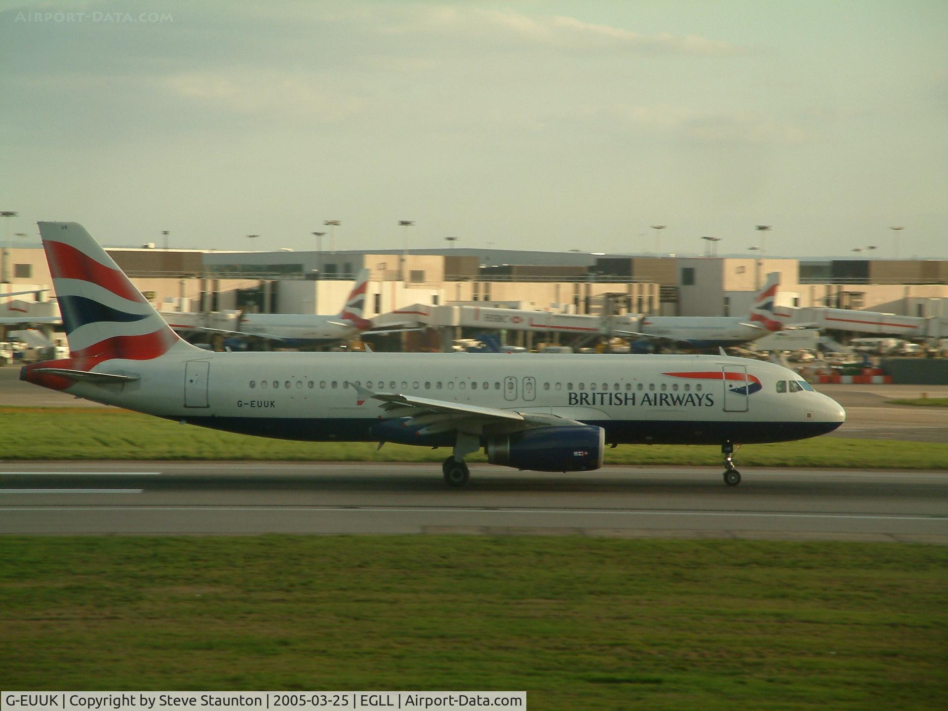 G-EUUK, 2002 Airbus A320-232 C/N 1899, Taken at Heathrow Airport March 2005