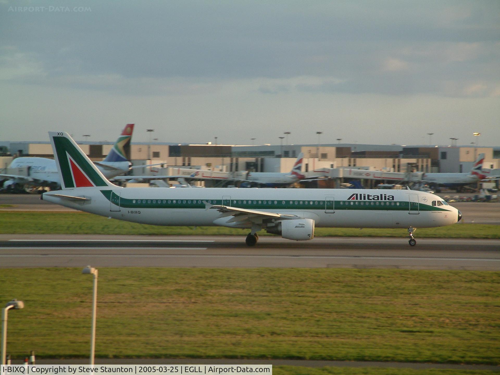 I-BIXQ, 1996 Airbus A321-112 C/N 586, Taken at Heathrow Airport March 2005