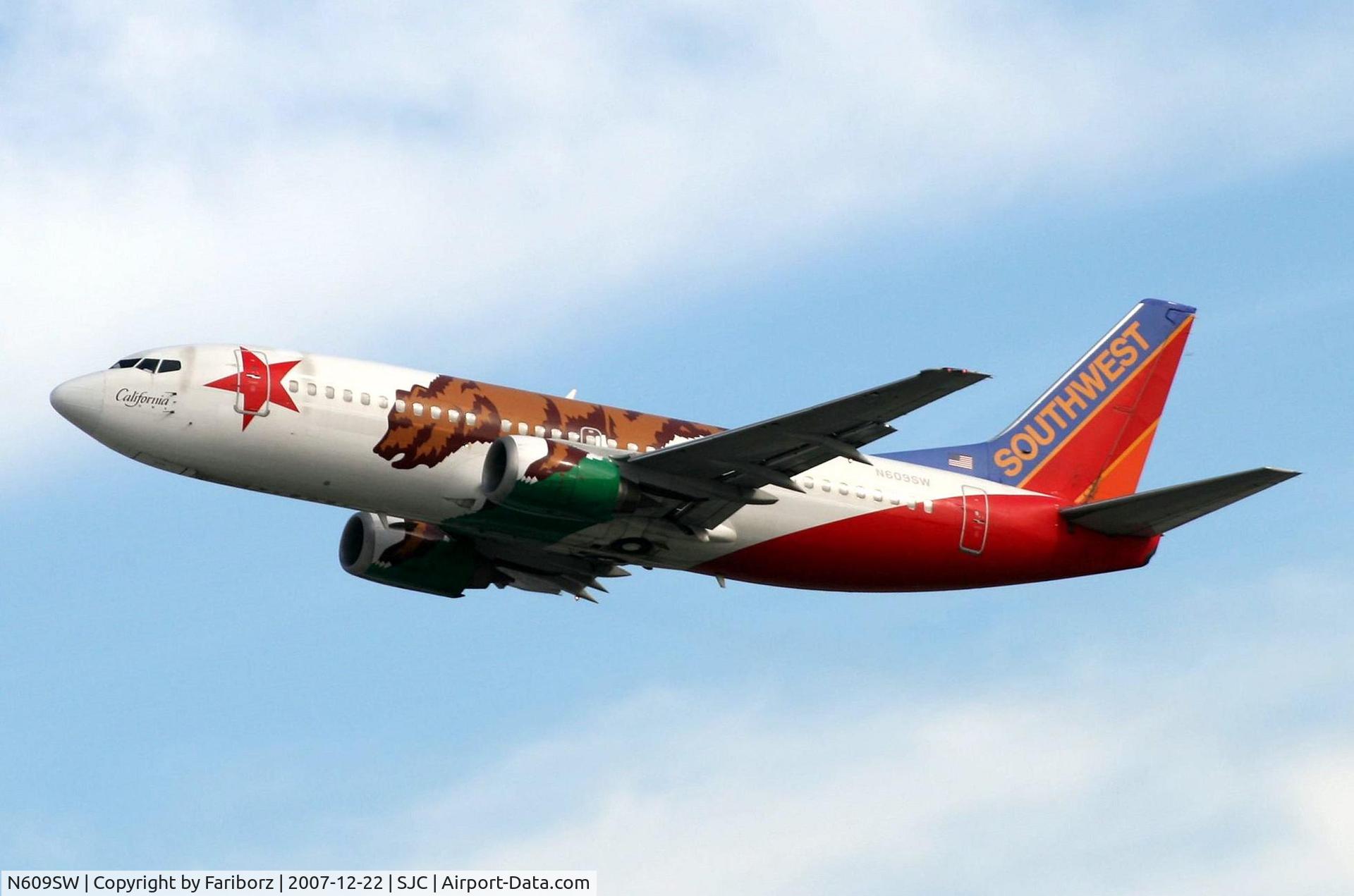 N609SW, 1995 Boeing 737-3H4 C/N 27929, San Jose International Airport