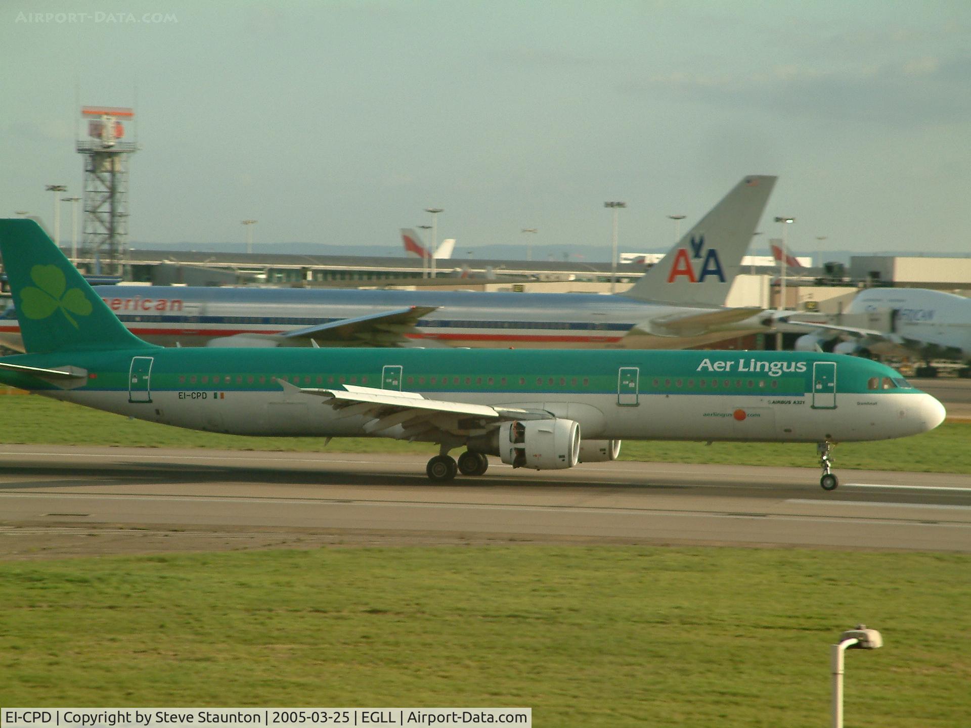EI-CPD, 1998 Airbus A321-211 C/N 0841, Taken at Heathrow Airport March 2005