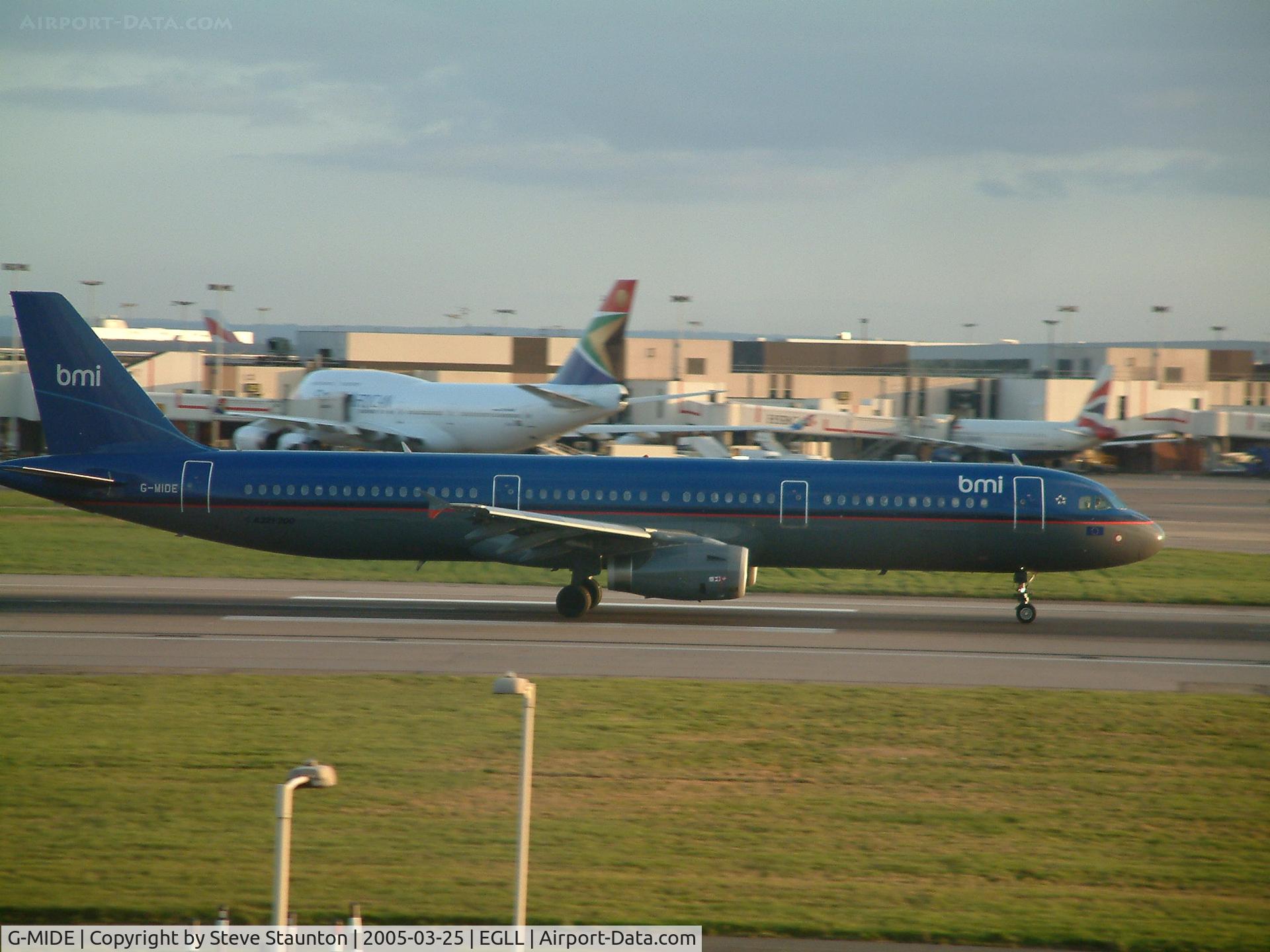 G-MIDE, 1998 Airbus A321-231 C/N 864, Taken at Heathrow Airport March 2005