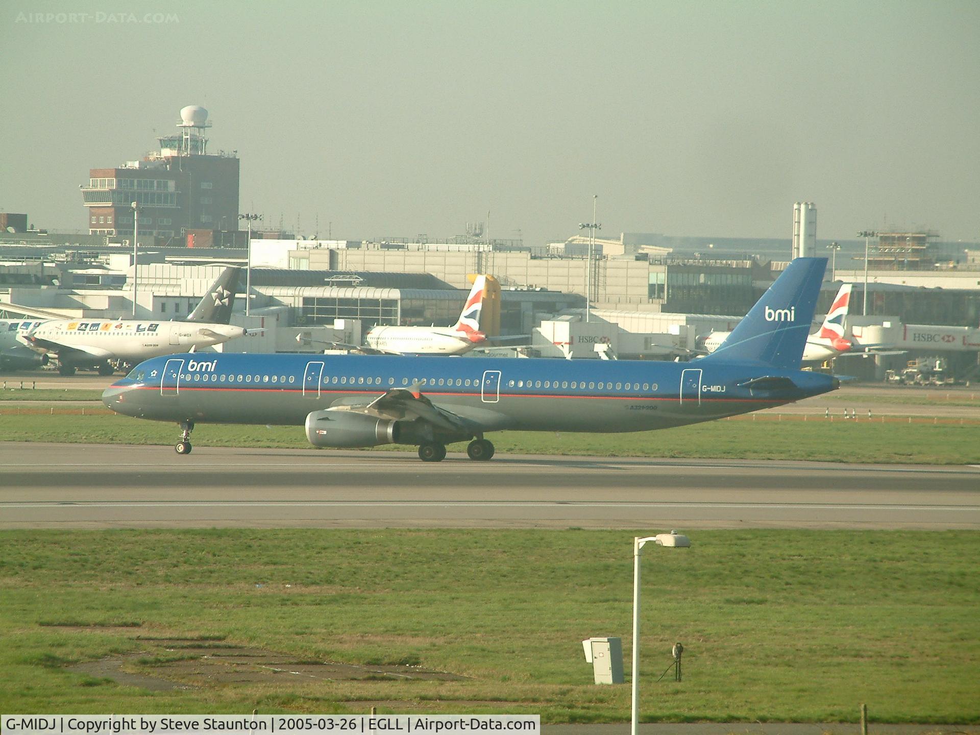 G-MIDJ, 1999 Airbus A321-231 C/N 1045, Taken at Heathrow Airport March 2005