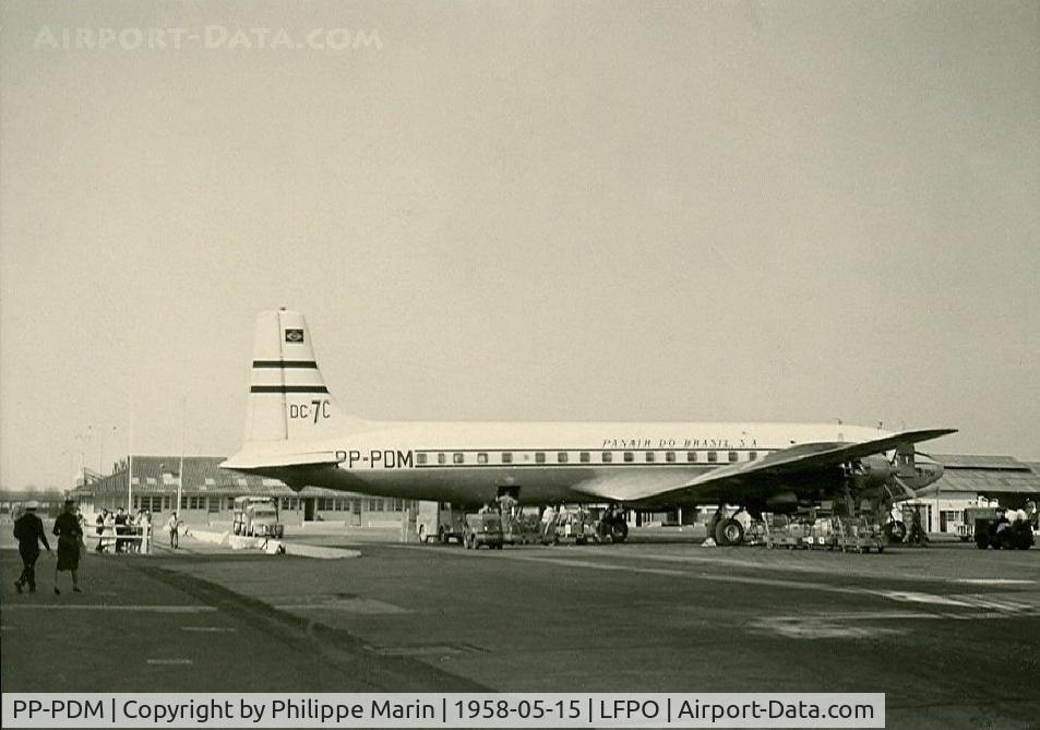 PP-PDM, 1957 Douglas DC-7C Seven Seas Seven Seas C/N 45124, Pananir do Brasil