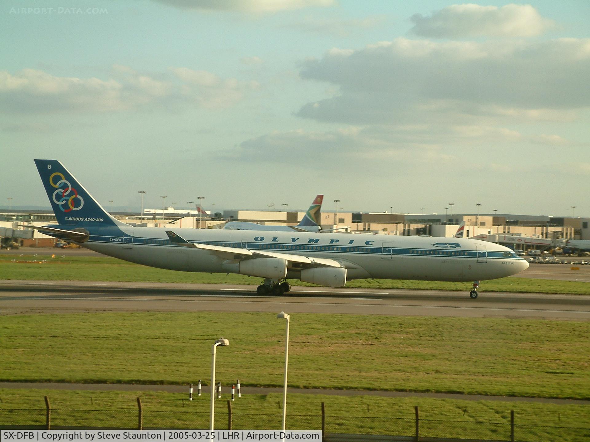SX-DFB, 1999 Airbus A340-313X C/N 239, Taken at Heathrow Airport March 2005