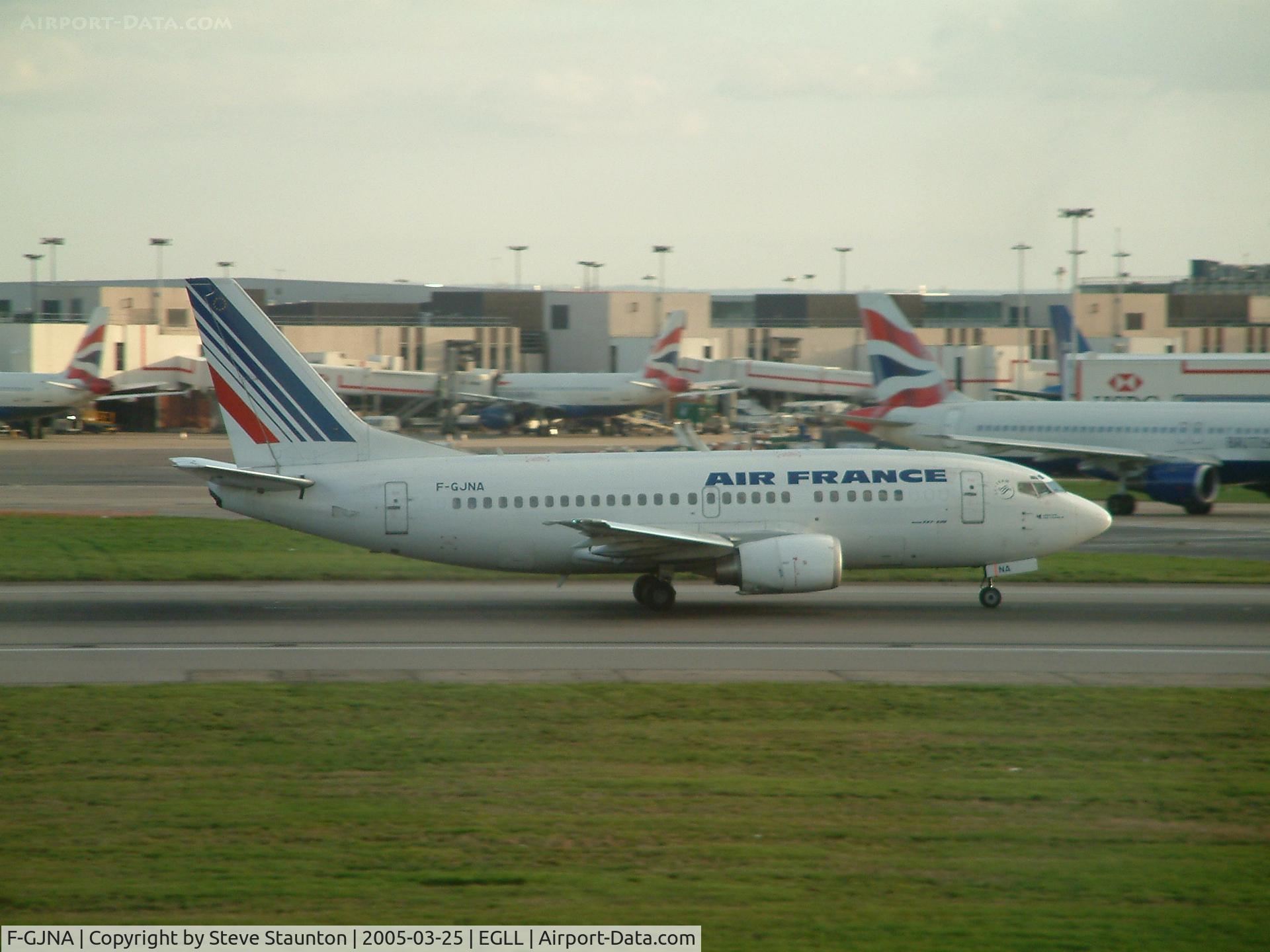 F-GJNA, 1991 Boeing 737-528 C/N 25206, Taken at Heathrow Airport March 2005
