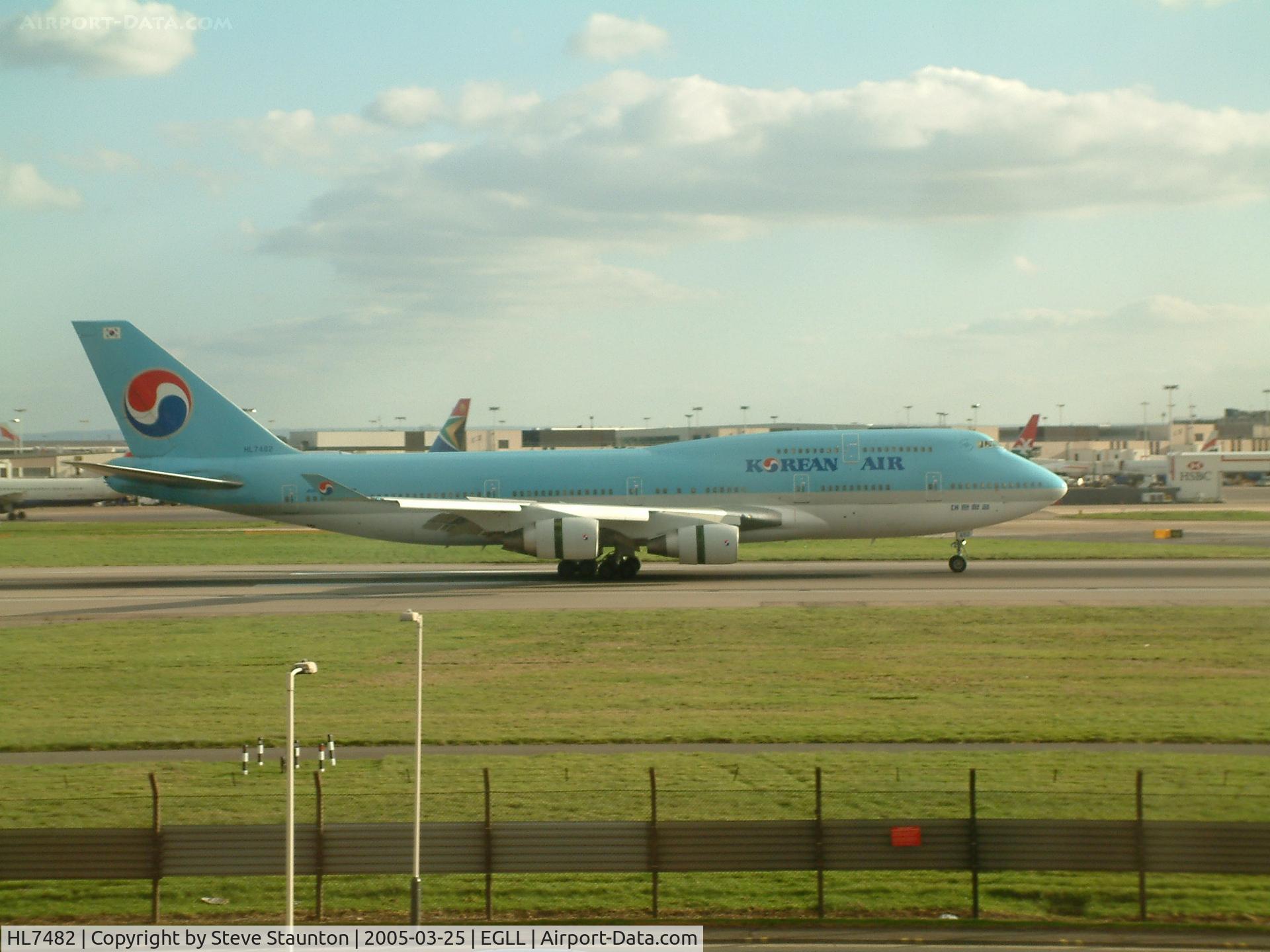 HL7482, 1991 Boeing 747-4B5 C/N 25205, Taken at Heathrow Airport March 2005