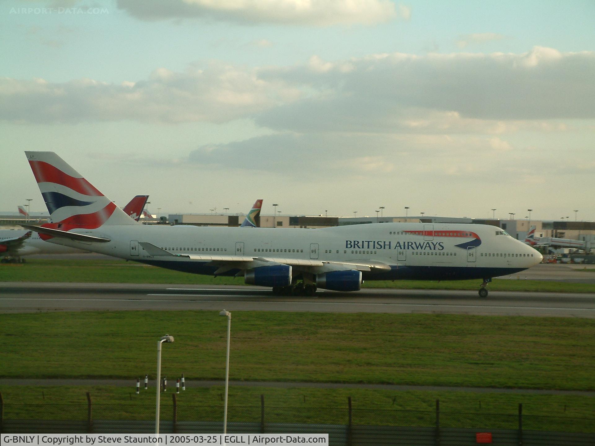 G-BNLY, 1993 Boeing 747-436 C/N 27090, Taken at Heathrow Airport March 2005