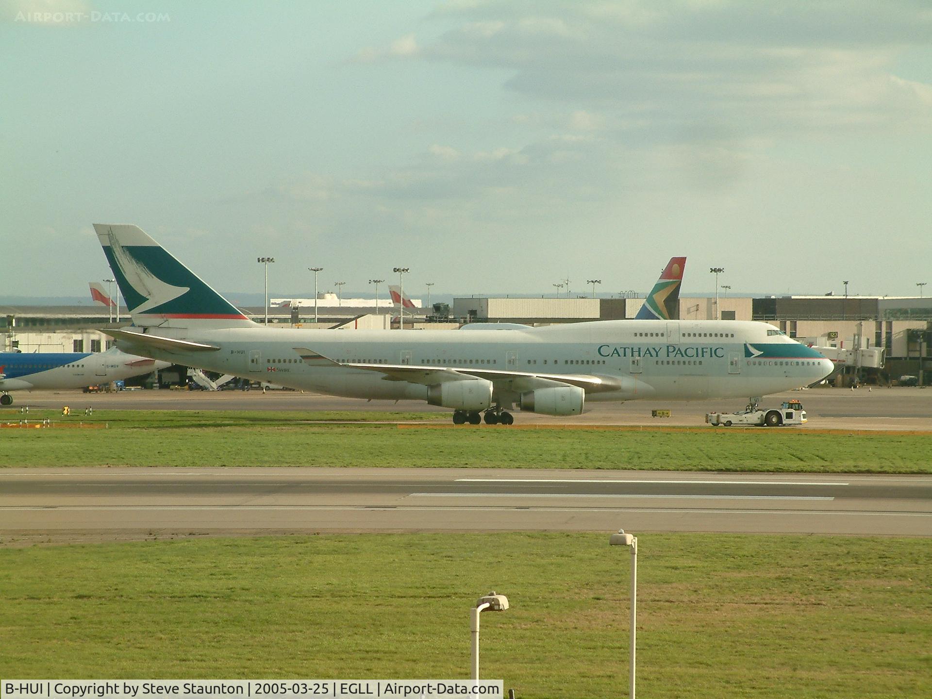 B-HUI, 1994 Boeing 747-467 C/N 27230, Taken at Heathrow Airport March 2005