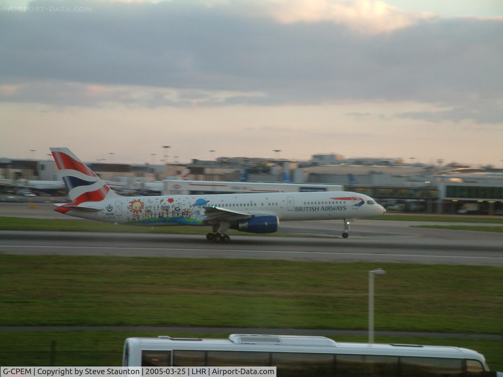G-CPEM, 1997 Boeing 757-236 C/N 28665, Taken at Heathrow Airport March 2005