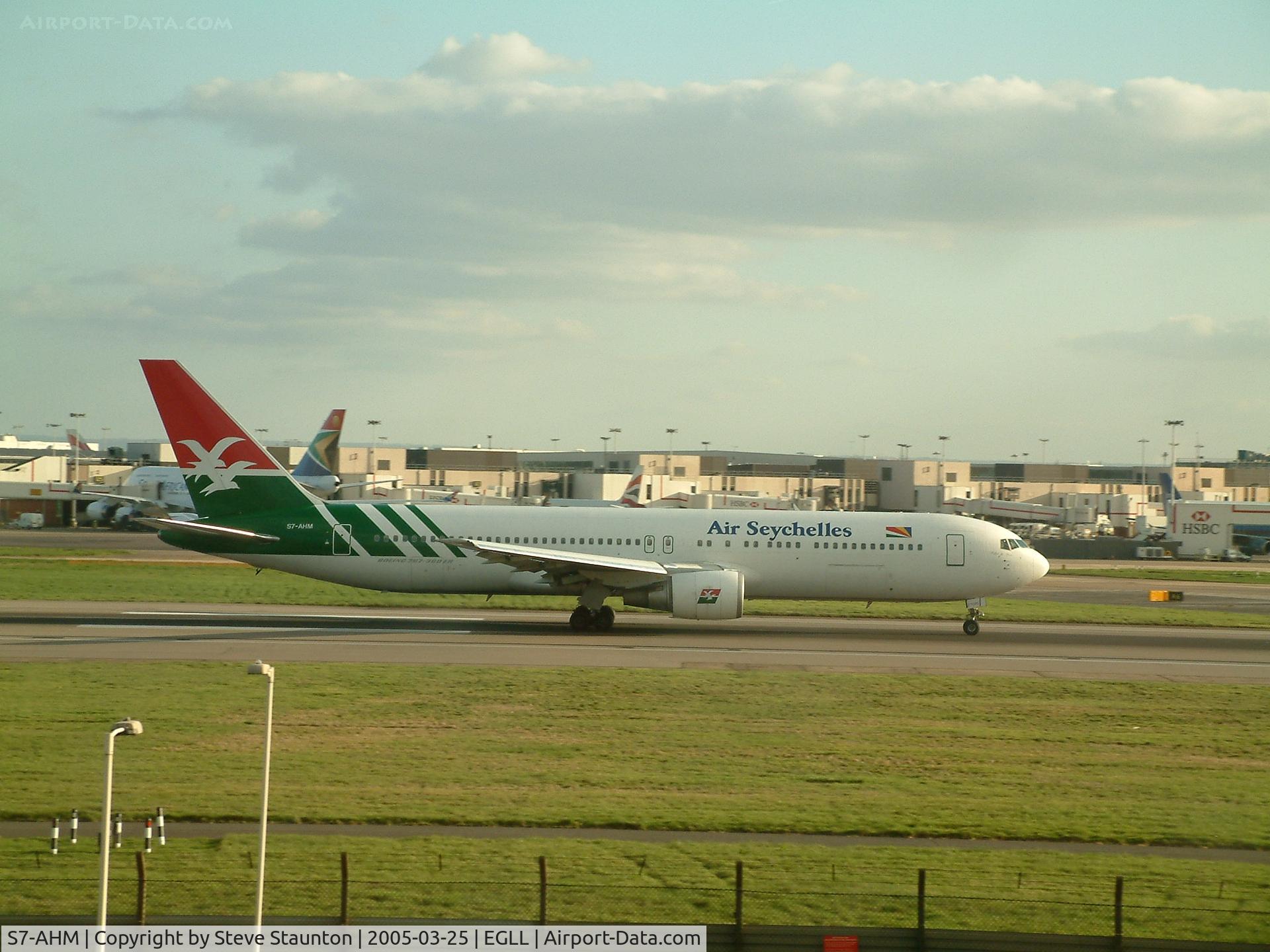 S7-AHM, 1996 Boeing 767-37D/ER C/N 26328, Taken at Heathrow Airport March 2005
