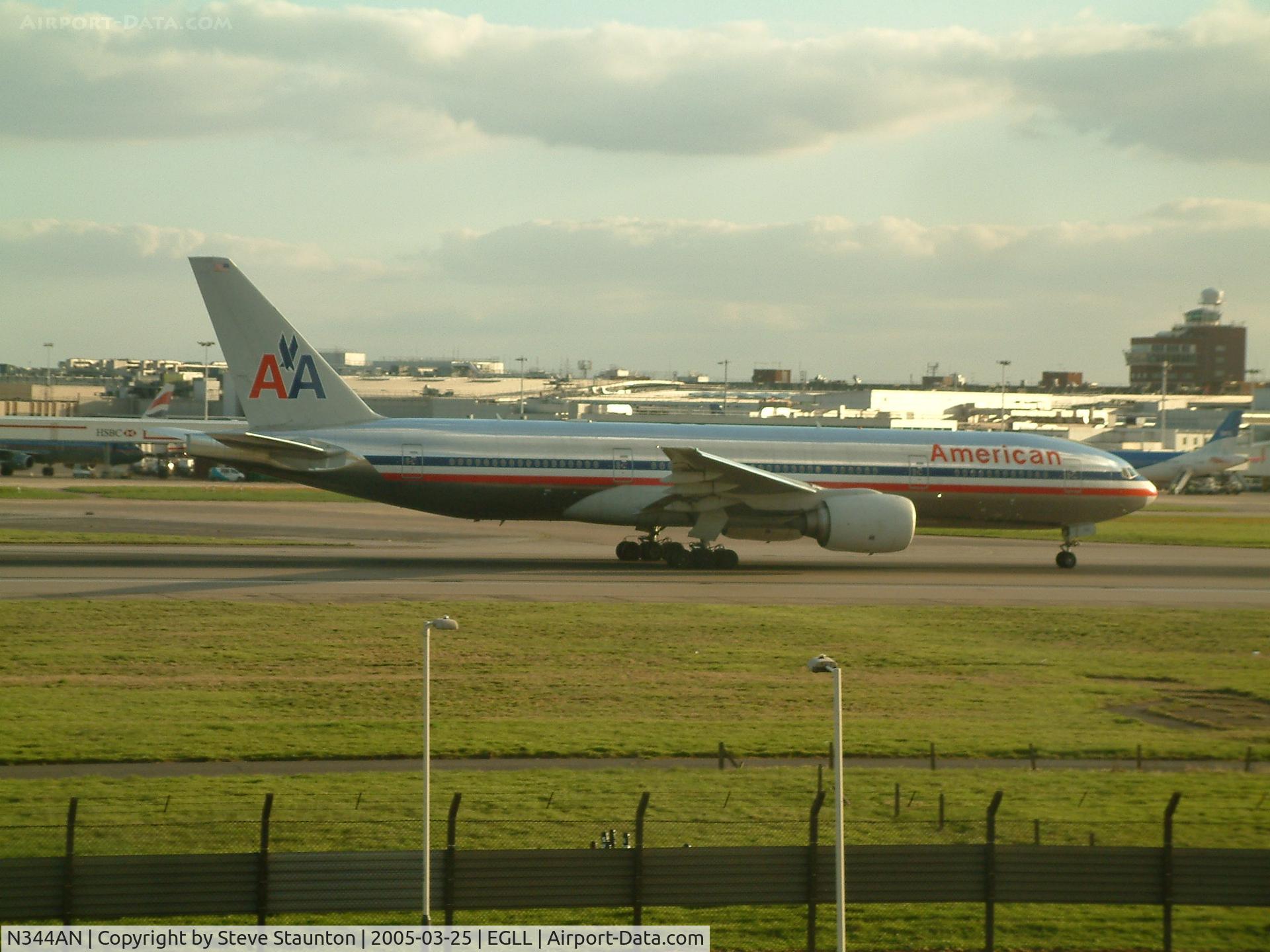 N344AN, 2003 Boeing 767-323 C/N 33083, Taken at Heathrow Airport March 2005