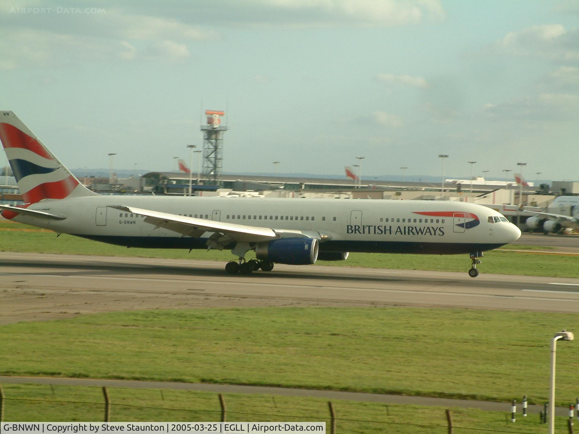 G-BNWN, 1991 Boeing 767-336 C/N 25444, Taken at Heathrow Airport March 2005
