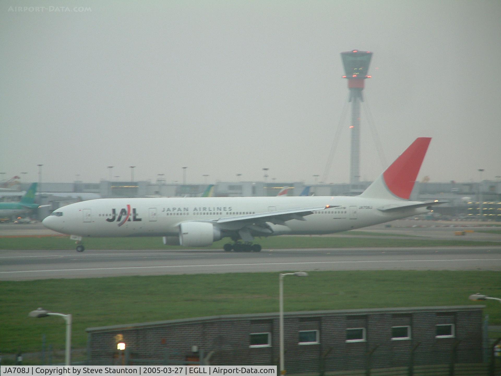 JA708J, 2004 Boeing 777-246/ER C/N 32895, Taken at Heathrow Airport March 2005