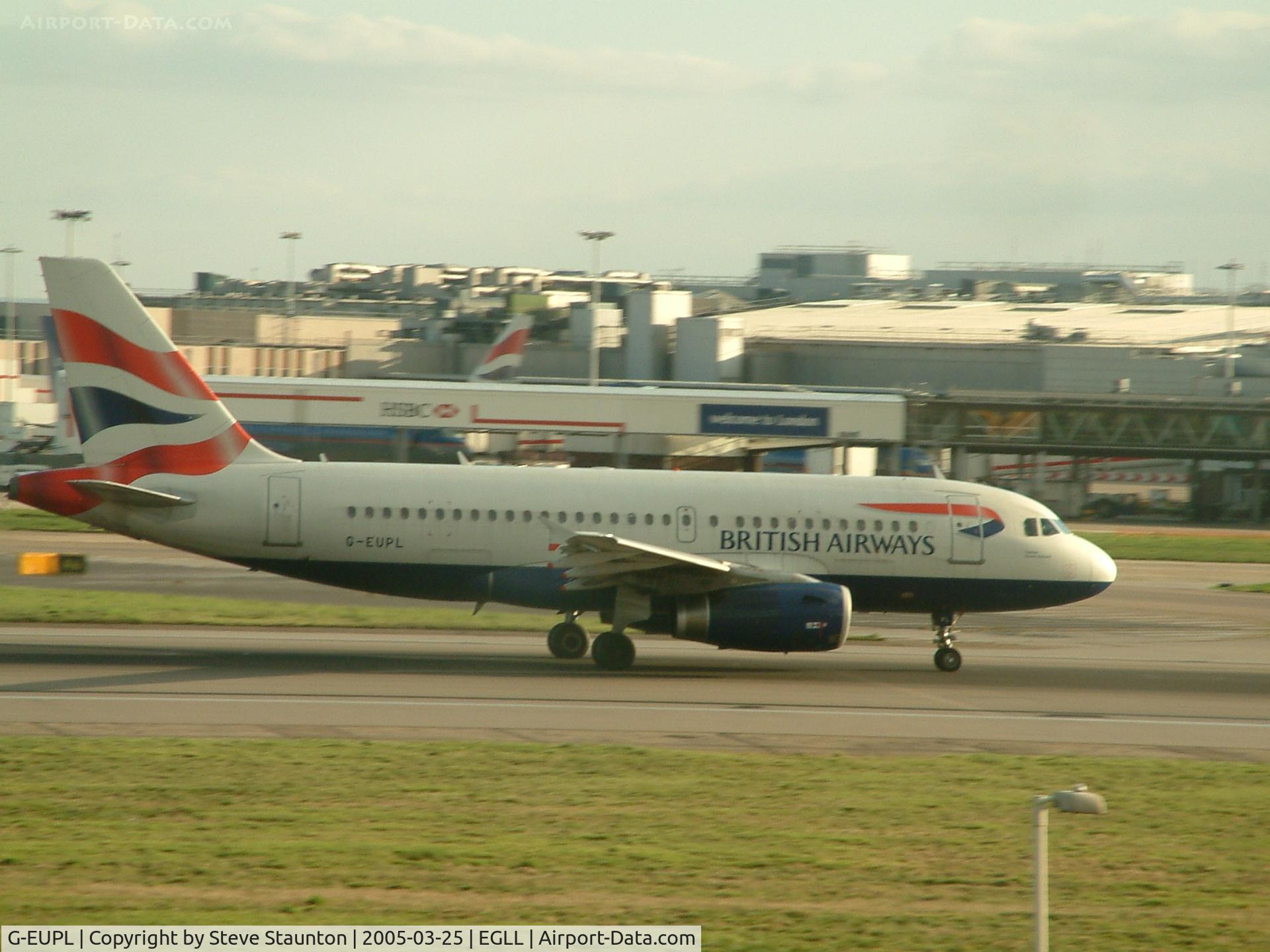 G-EUPL, 2000 Airbus A319-131 C/N 1239, Taken at Heathrow Airport March 2005