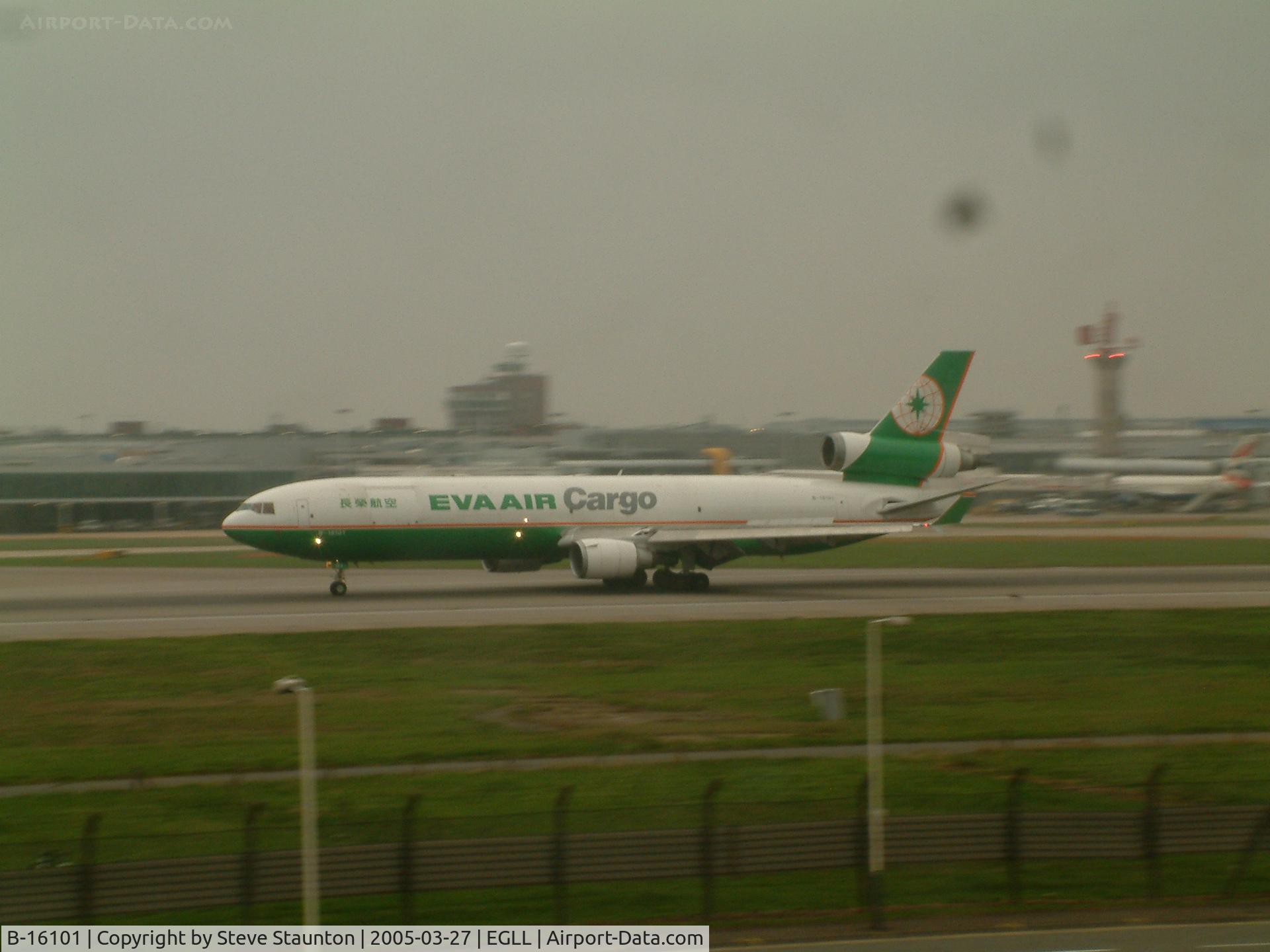B-16101, McDonnell Douglas MD-11 C/N 48542, Taken at Heathrow Airport March 2005 (Sorry about the poor quality - but a rare aircraft)