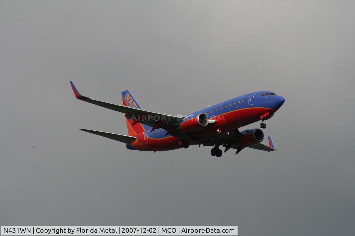 N431WN, 2002 Boeing 737-7H4 C/N 29845, Southwest