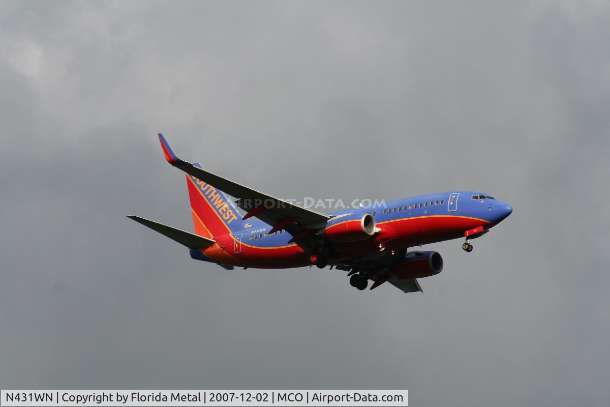 N431WN, 2002 Boeing 737-7H4 C/N 29845, Southwest