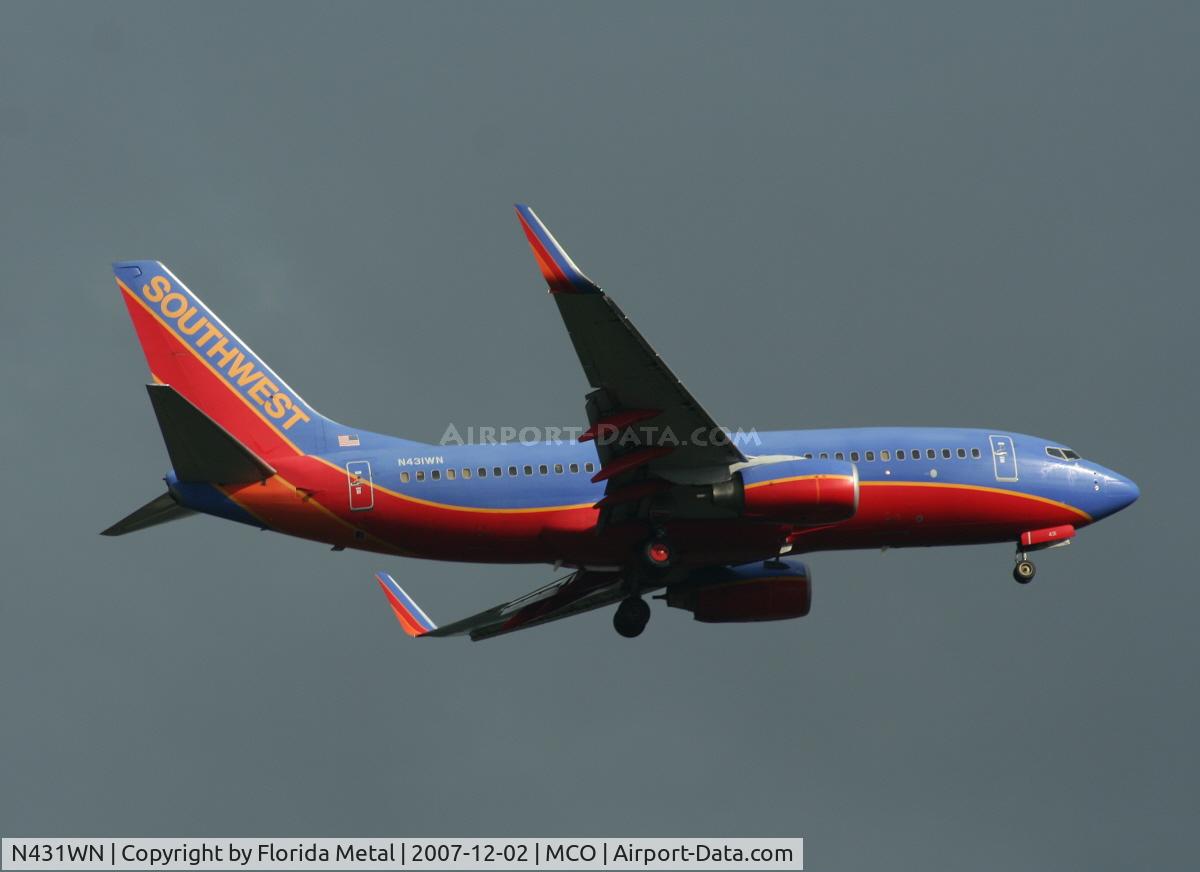 N431WN, 2002 Boeing 737-7H4 C/N 29845, Southwest