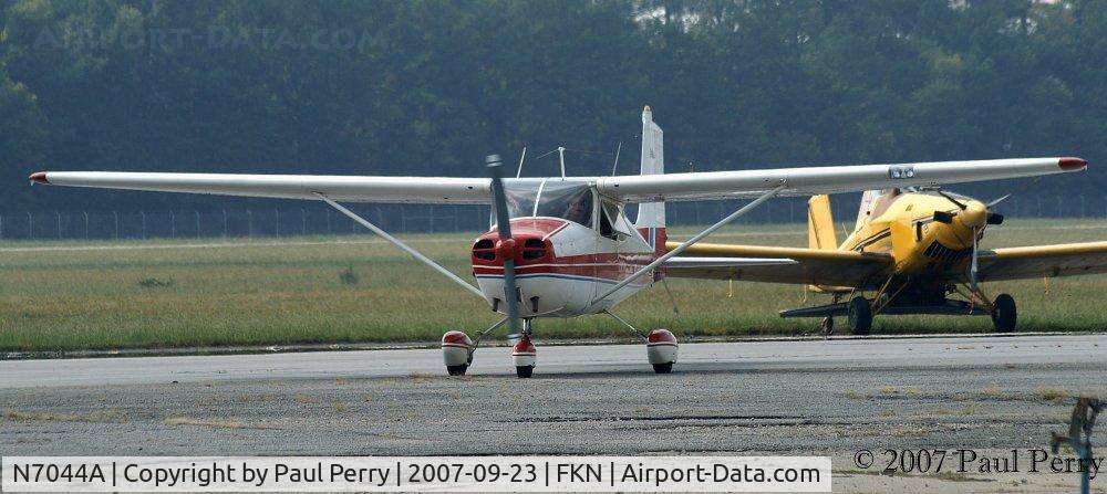 N7044A, 1956 Cessna 172 C/N 29144, Just in from flight