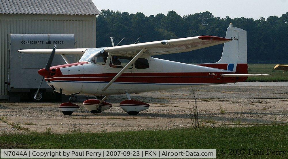 N7044A, 1956 Cessna 172 C/N 29144, Taxiing on in, time for the post-flight