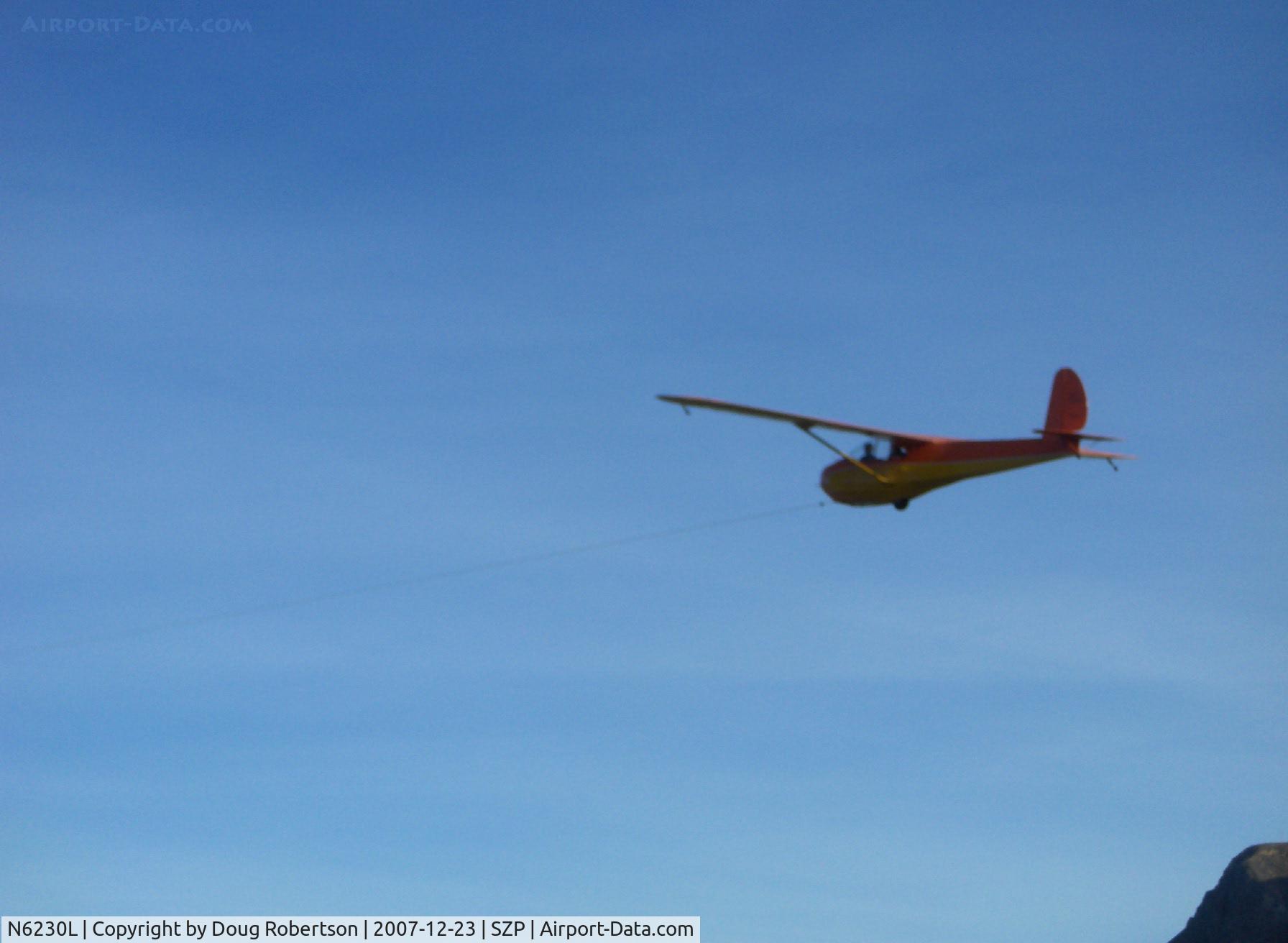 N6230L, 1964 Schweizer SGU 2-22E C/N 182, 1964 Schweizer SGU 2-22E Glider, second tow aloft/climbout by Mom flying N65124 'Spirit of Opec'