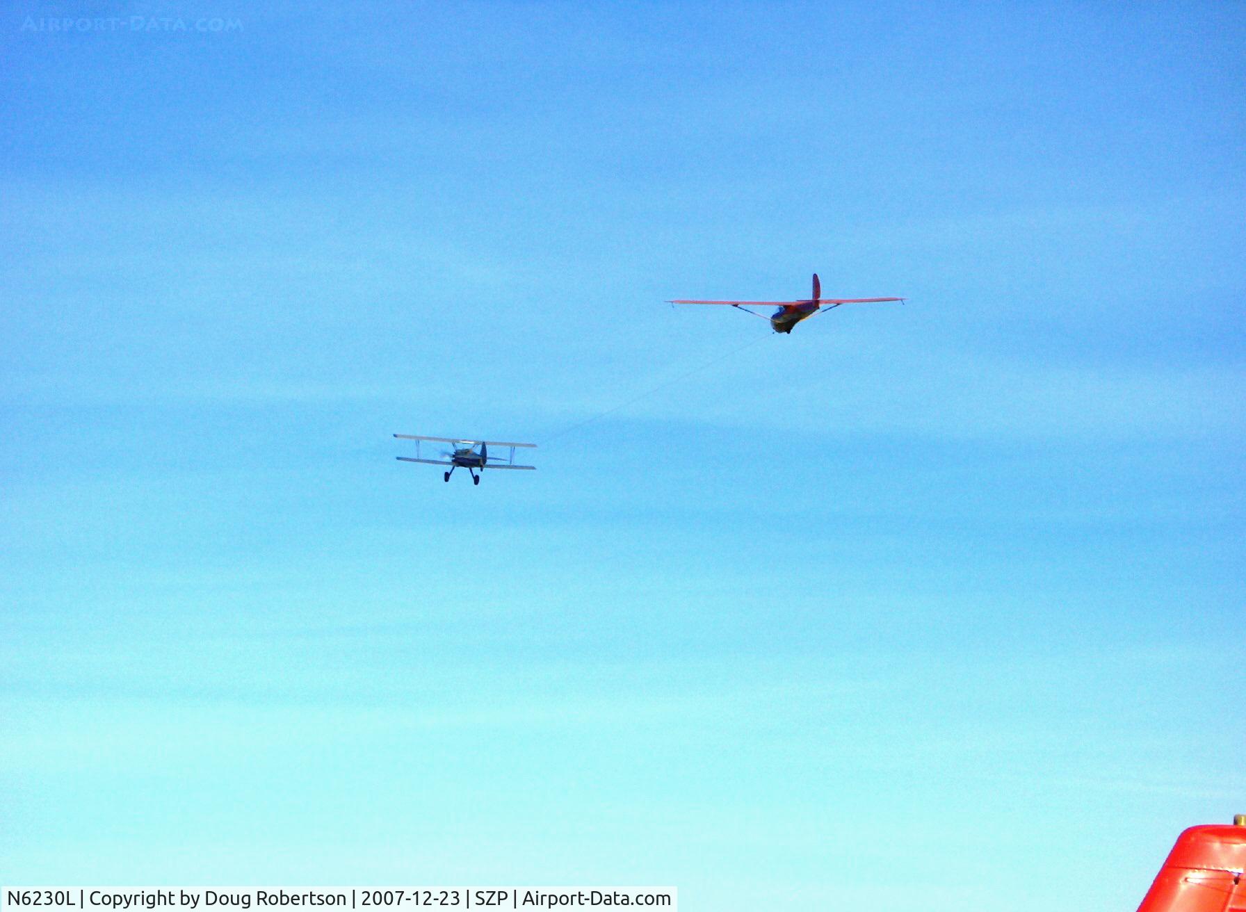 N6230L, 1964 Schweizer SGU 2-22E C/N 182, 1964 Schweizer SGU 2-22E Glider, second tow aloft/climbout by Mom flying N65124 'Spirit of Opec'
