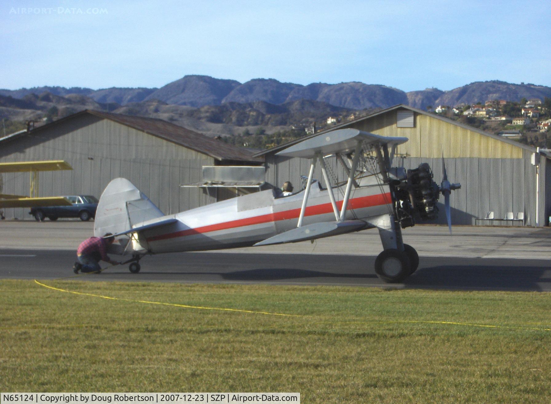 N65124, 1943 Boeing A75N1(PT17) C/N 75-1260, 1943 Boeing Stearman A75N1 (PT-17) 'Spirit of OPEC', P&W R-985 450 Hp (by Jacobs), N6230L glider towline hookup