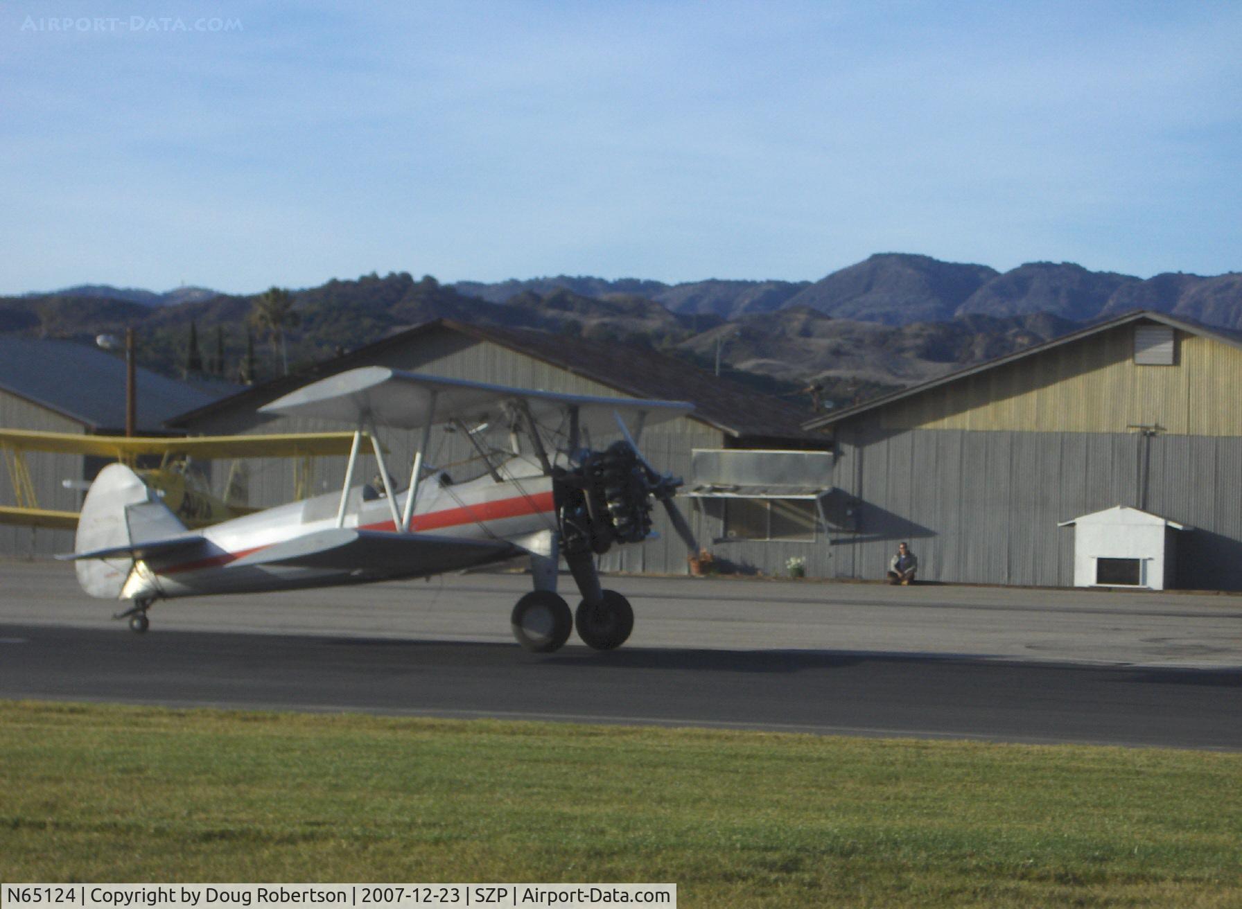N65124, 1943 Boeing A75N1(PT17) C/N 75-1260, 1943 Boeing Stearman A75N1 (PT-17) 'Spirit of OPEC', P&W R-985 450 Hp (by Jacobs), landing Rwy 04