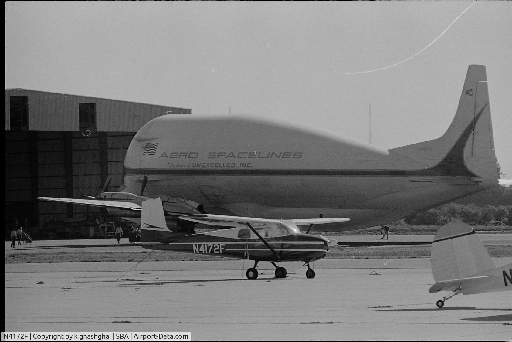 N4172F, 1958 Cessna 172 C/N 46072, Background is A Gupy in Santa Barbara 1969