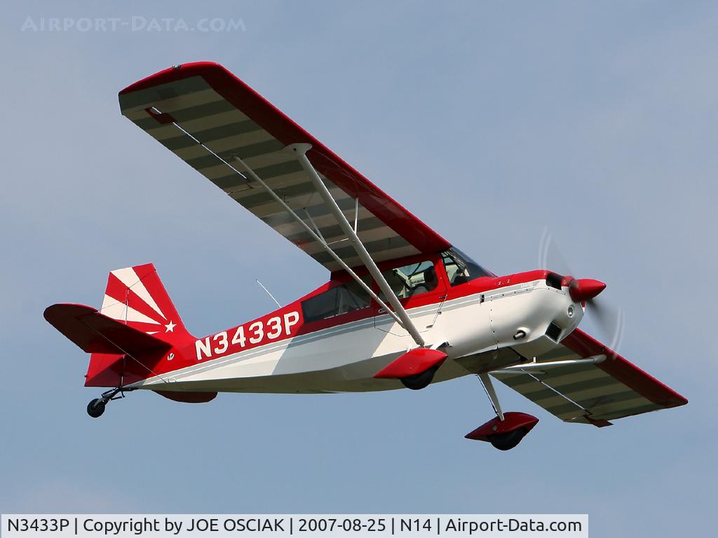 N3433P, 1999 American Champion 7GCAA Citabria C/N 420-99, Taking off from the FlyingW