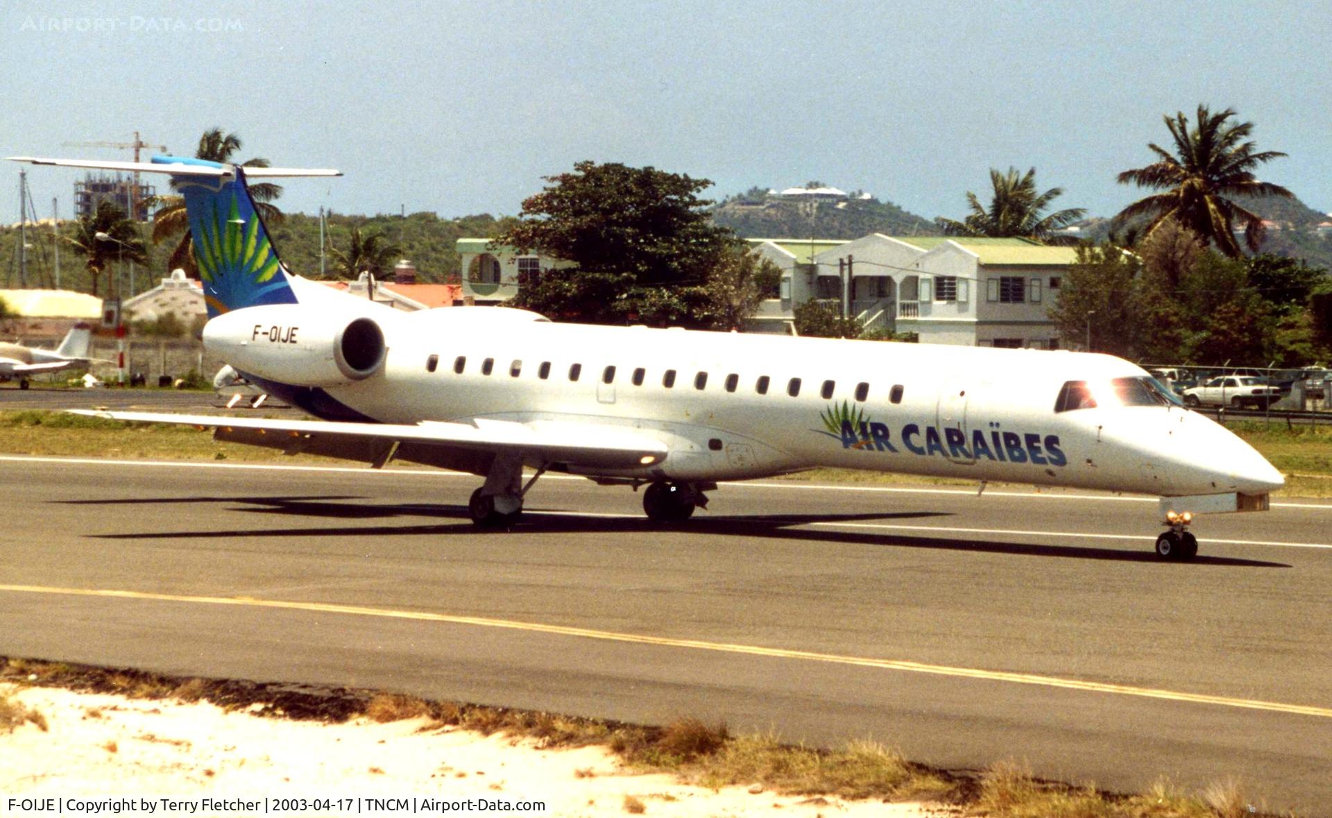 F-OIJE, 2000 Embraer EMB-145MP (ERJ-145MP) C/N 145360, Air Caribes Emb145 at St.Maarten in 1993