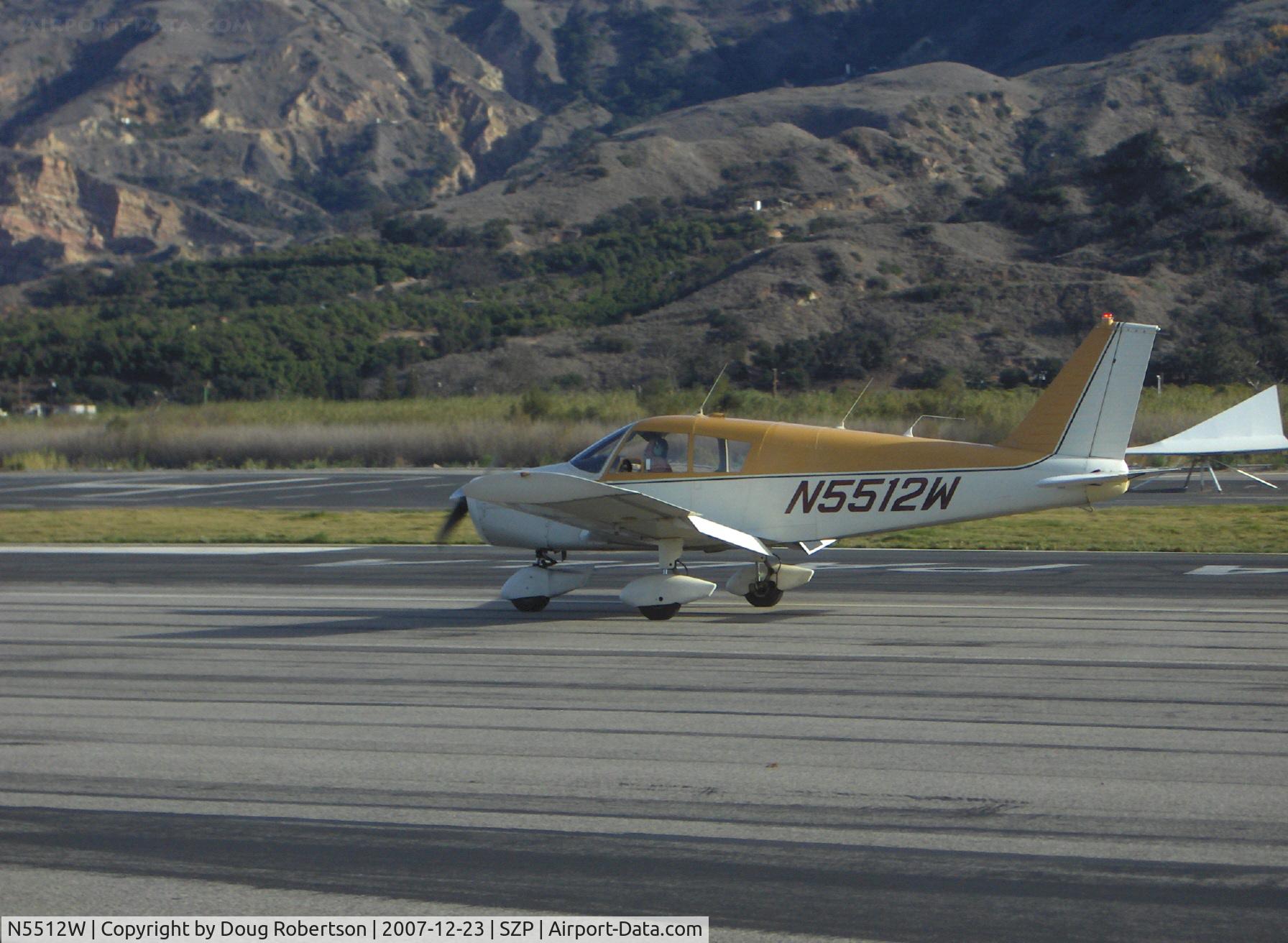 N5512W, 1962 Piper PA-28-150 Cherokee C/N 28-600, 1962 Piper PA-28-150 CHEROKEE, Lycoming O-320-E2A 150 Hp, taxi off Rwy 04