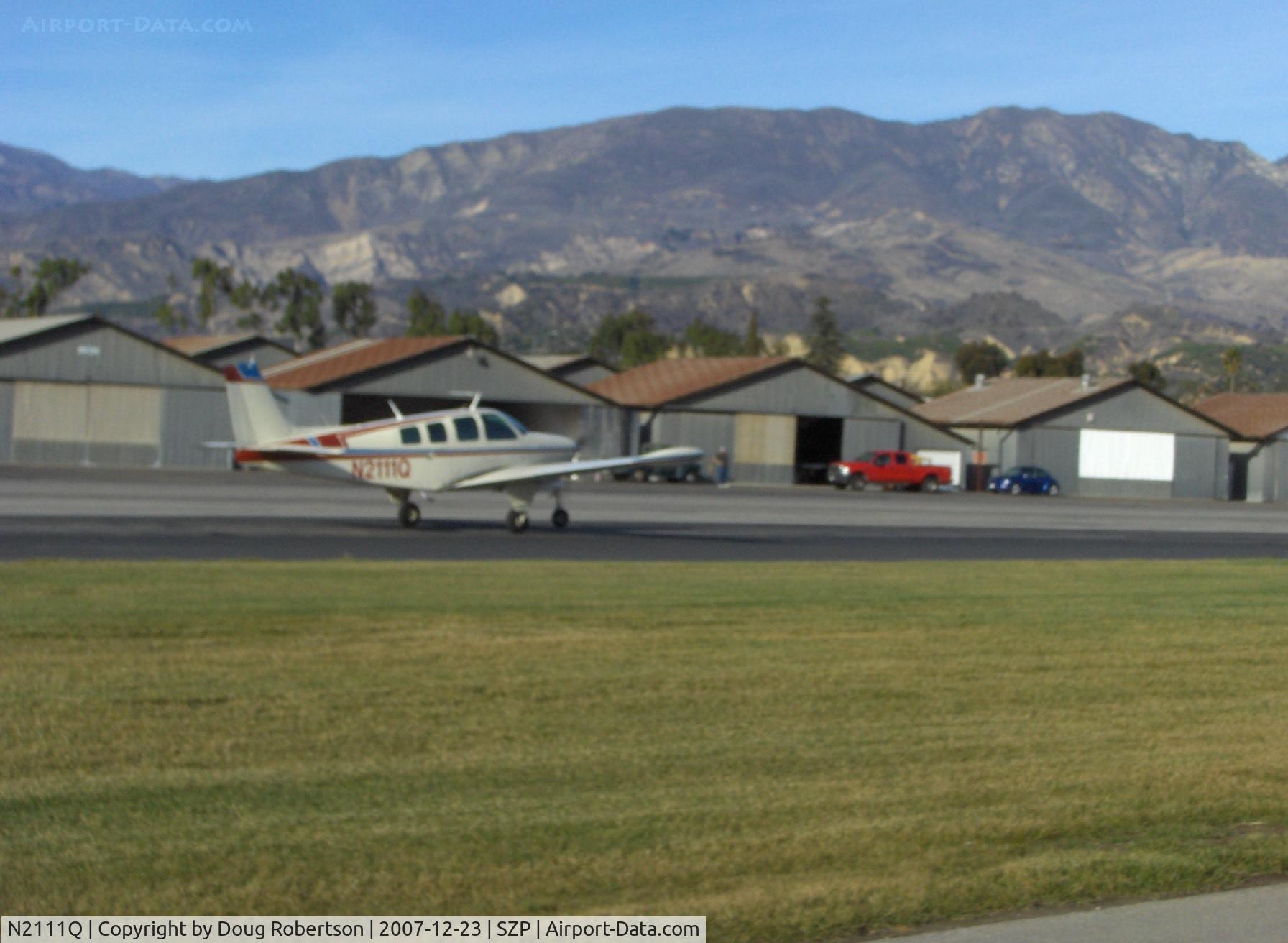 N2111Q, 1969 Beech 36 Bonanza C/N E-135, 1969 Beech 36 BONANZA, Continental IO-550 300 Hp upgrade, takeoff roll Rwy 04