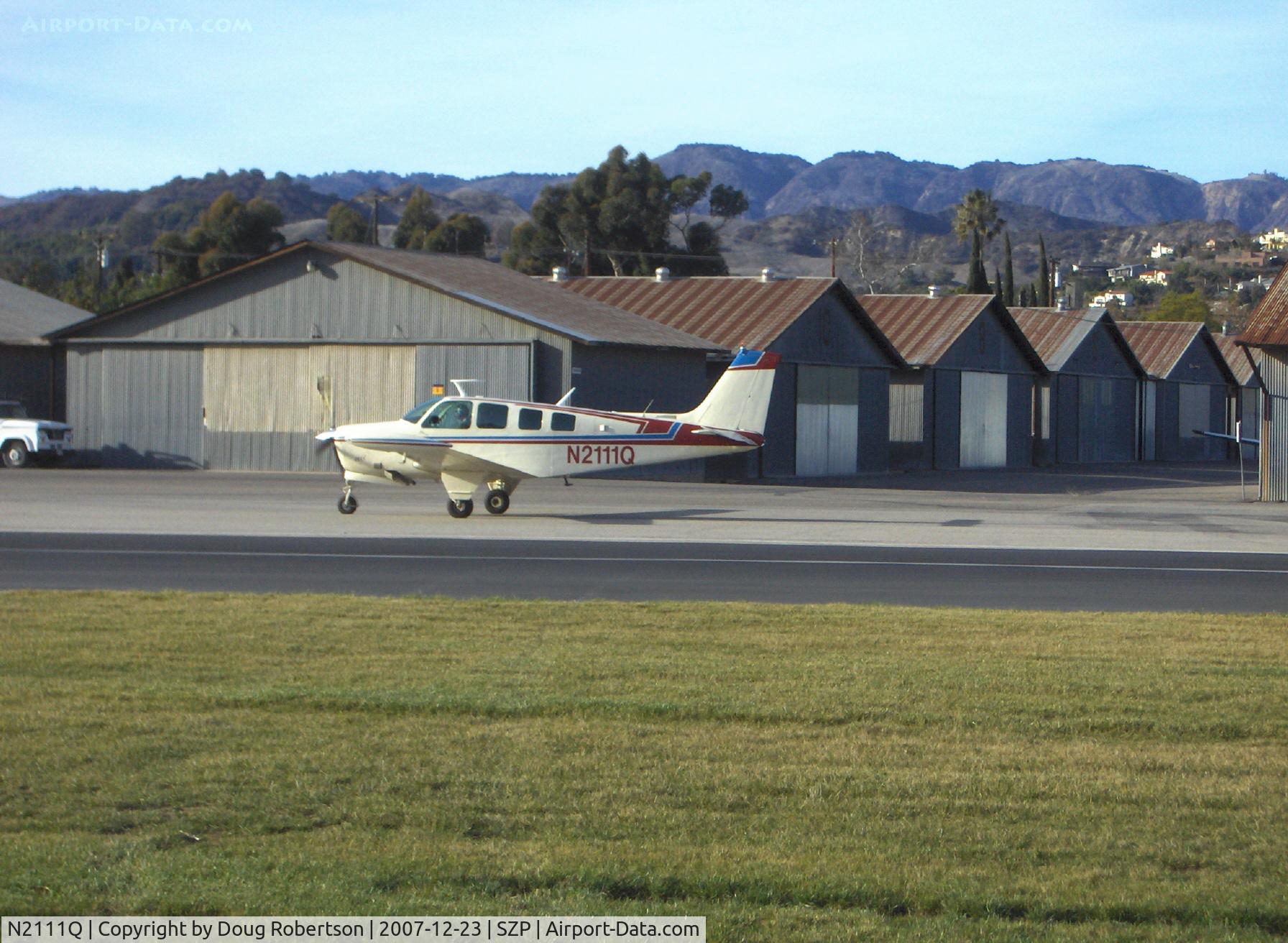 N2111Q, 1969 Beech 36 Bonanza C/N E-135, 1969 Beech 36 BONANZA, Continental IO-550 300 Hp upgrade, taxi to Rwy 04