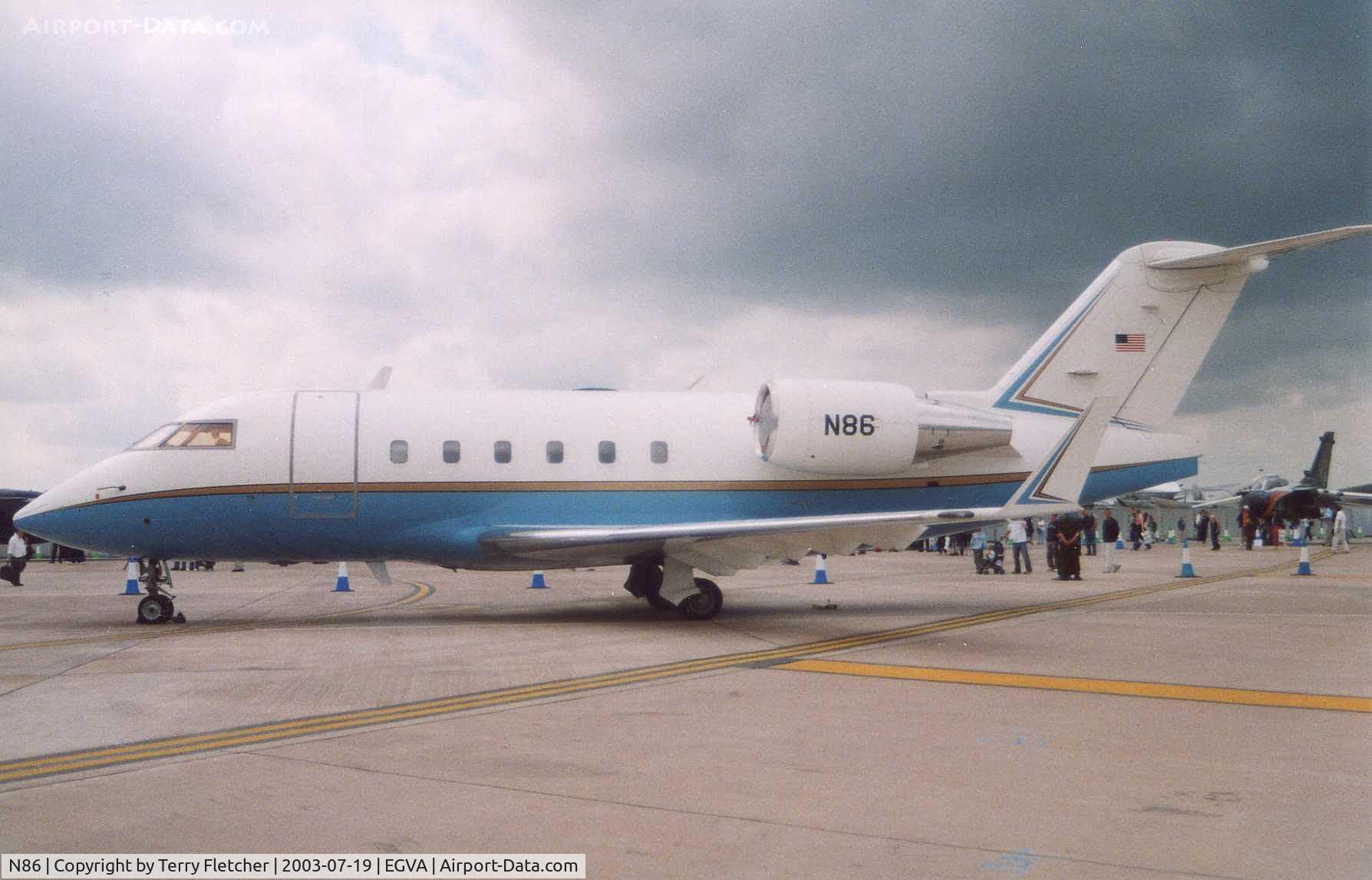N86, 1994 Canadair Challenger 601-3R (CL-600-2B16) C/N 5167, FAA Challenger at RIAT 2003