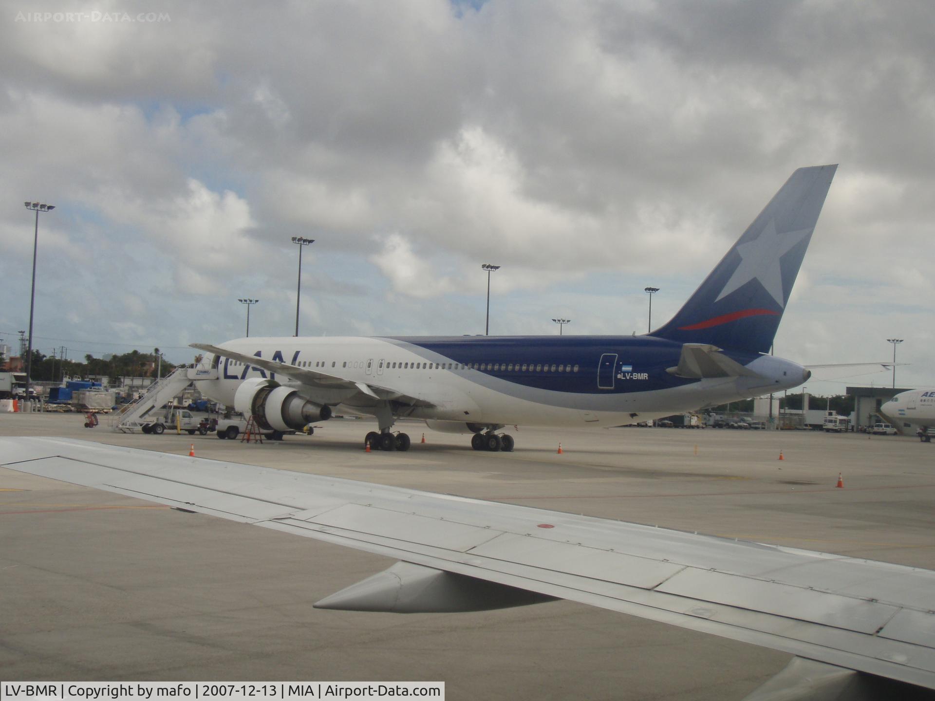 LV-BMR, 1996 Boeing 767-316/ER C/N 26329, Standing at Miami airport