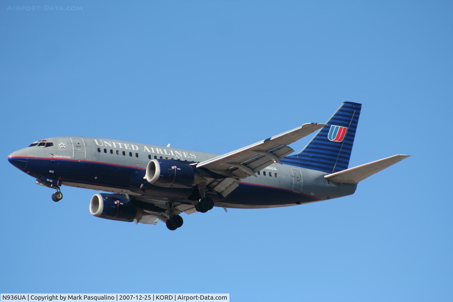 N936UA, 1992 Boeing 737-522 C/N 26667, Boeing 737-500