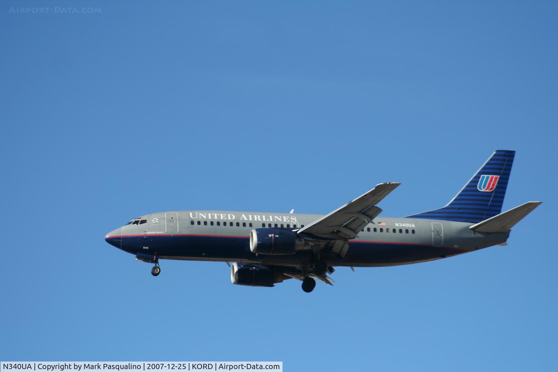 N340UA, 1988 Boeing 737-322 C/N 24244, Boeing 737-300