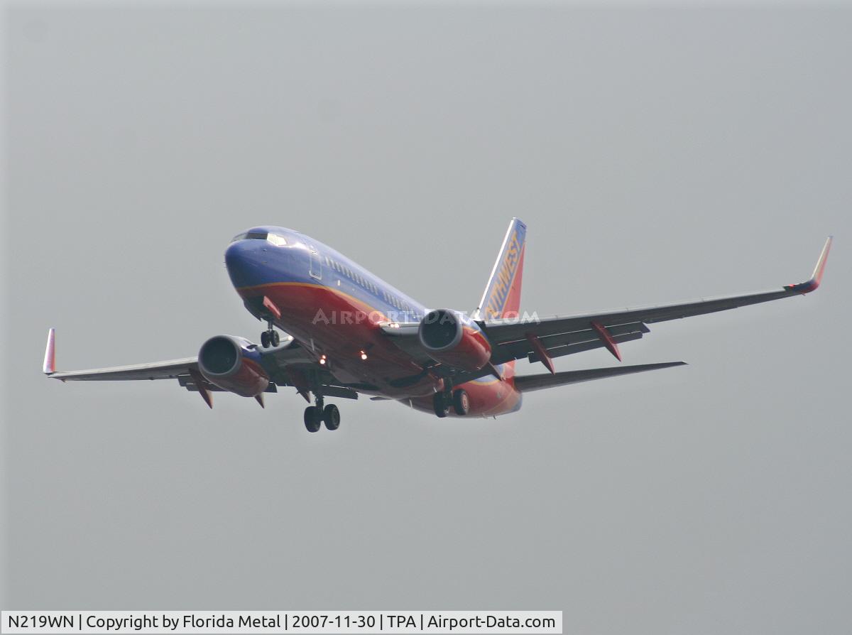 N219WN, 2005 Boeing 737-7H4 C/N 32490, Southwest