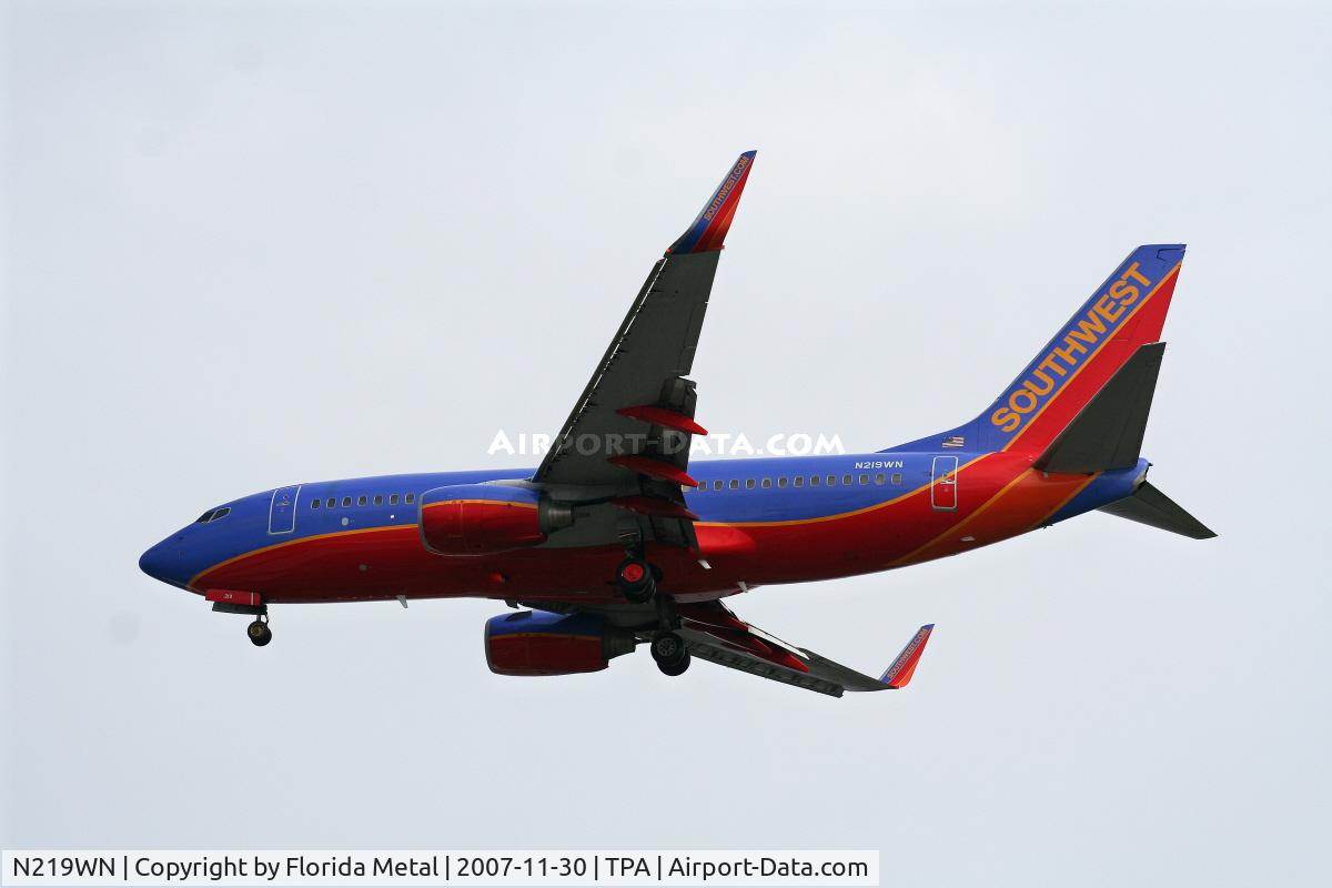 N219WN, 2005 Boeing 737-7H4 C/N 32490, Southwest