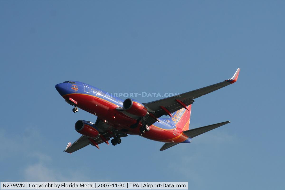 N279WN, 2007 Boeing 737-7H4 C/N 32532, Southwest